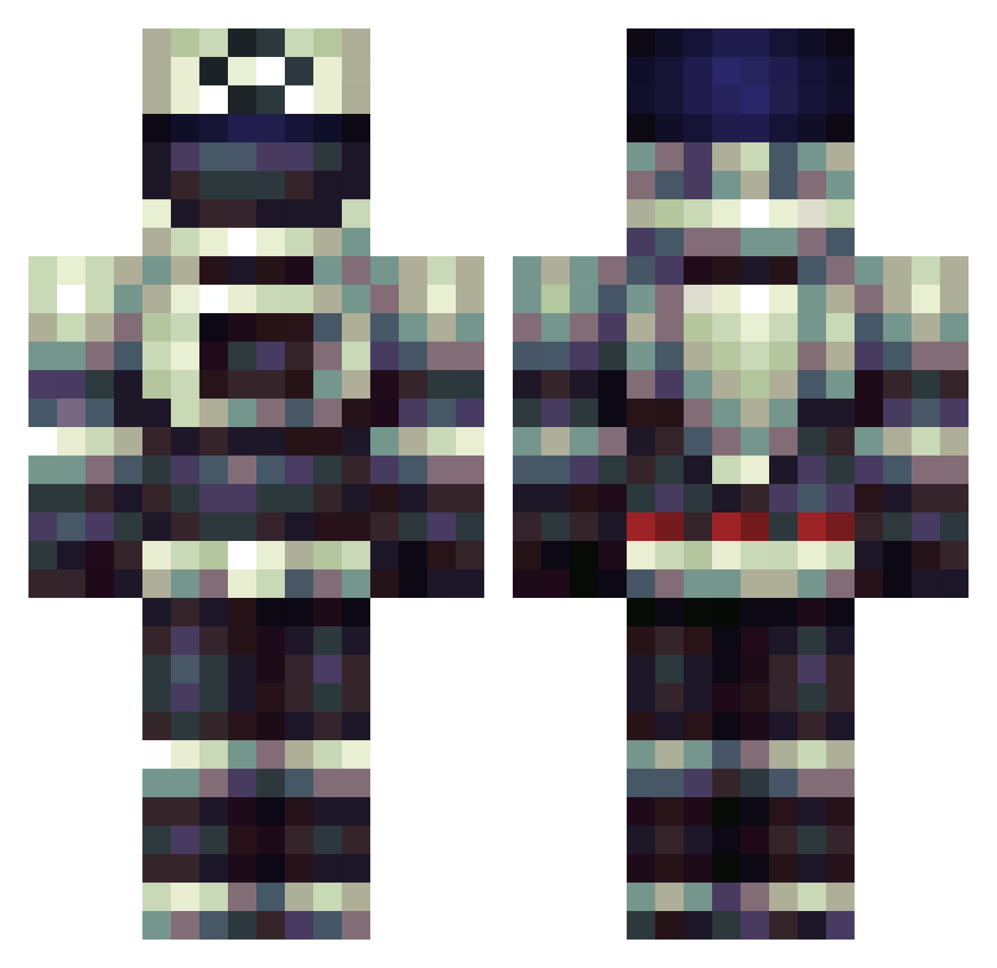 THEBEANJUICE50 Minecraft skin, front and back view