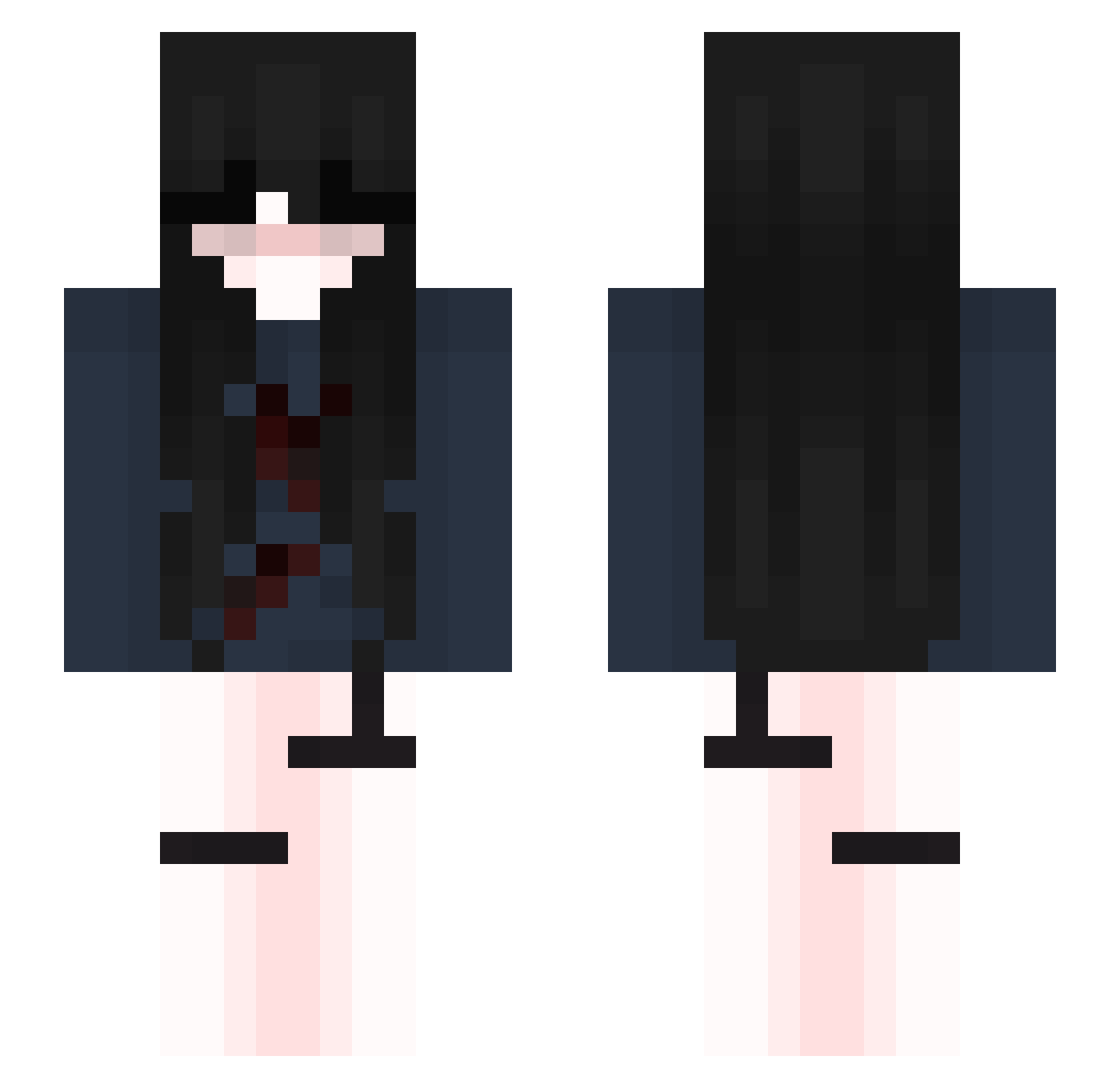 Rouse Minecraft skin, front and back view