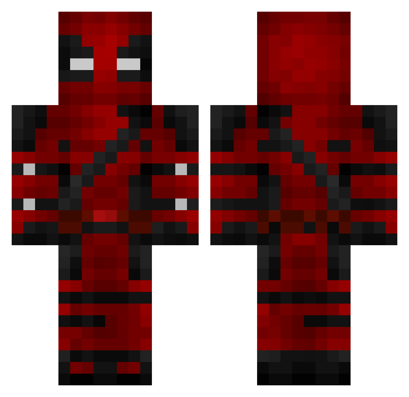 ZaP354 Minecraft skin, front and back view