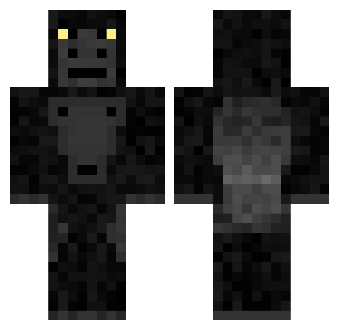 WillamFats Minecraft skin, front and back view
