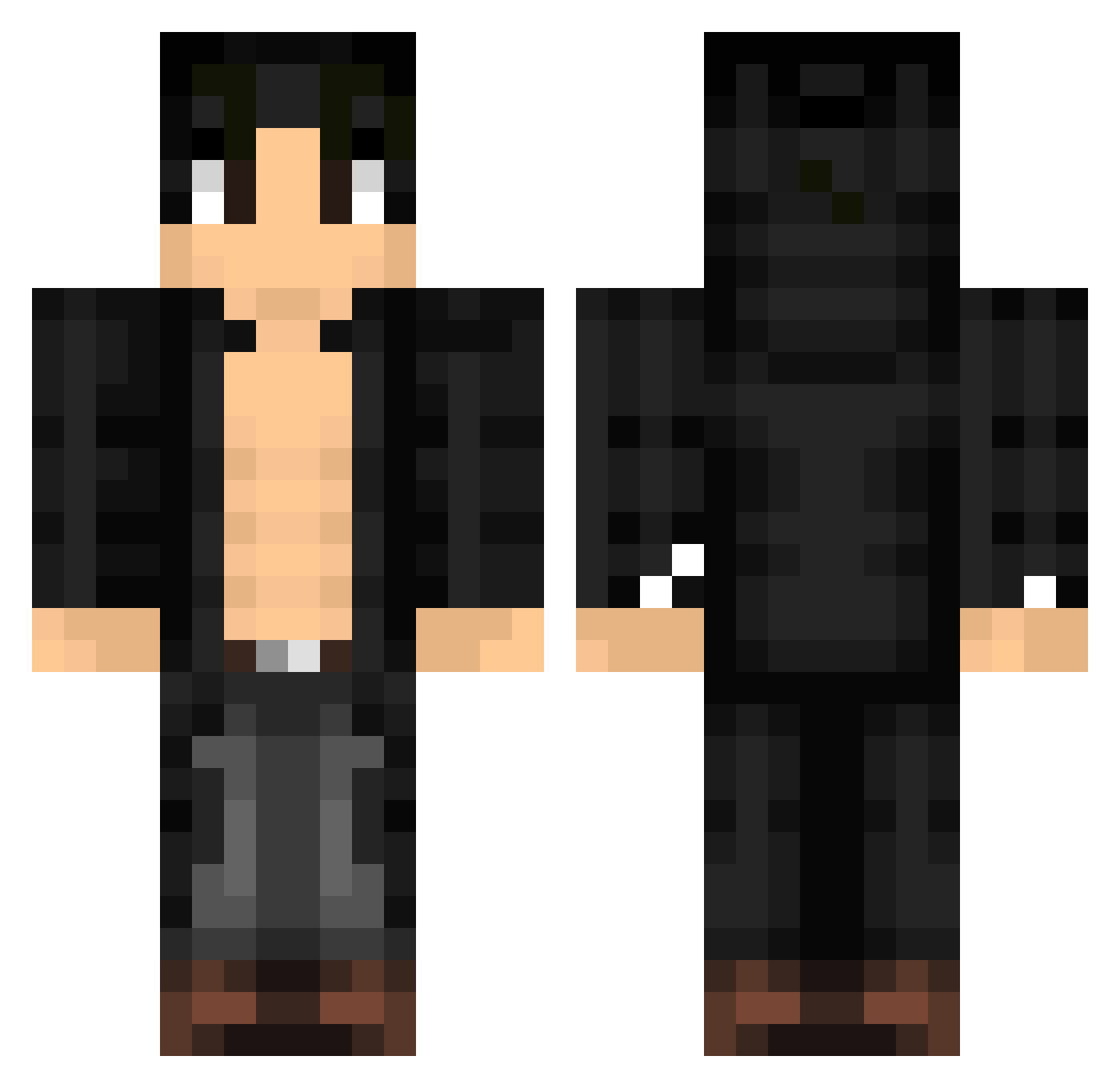 Sk1Zz Minecraft skin, front and back view
