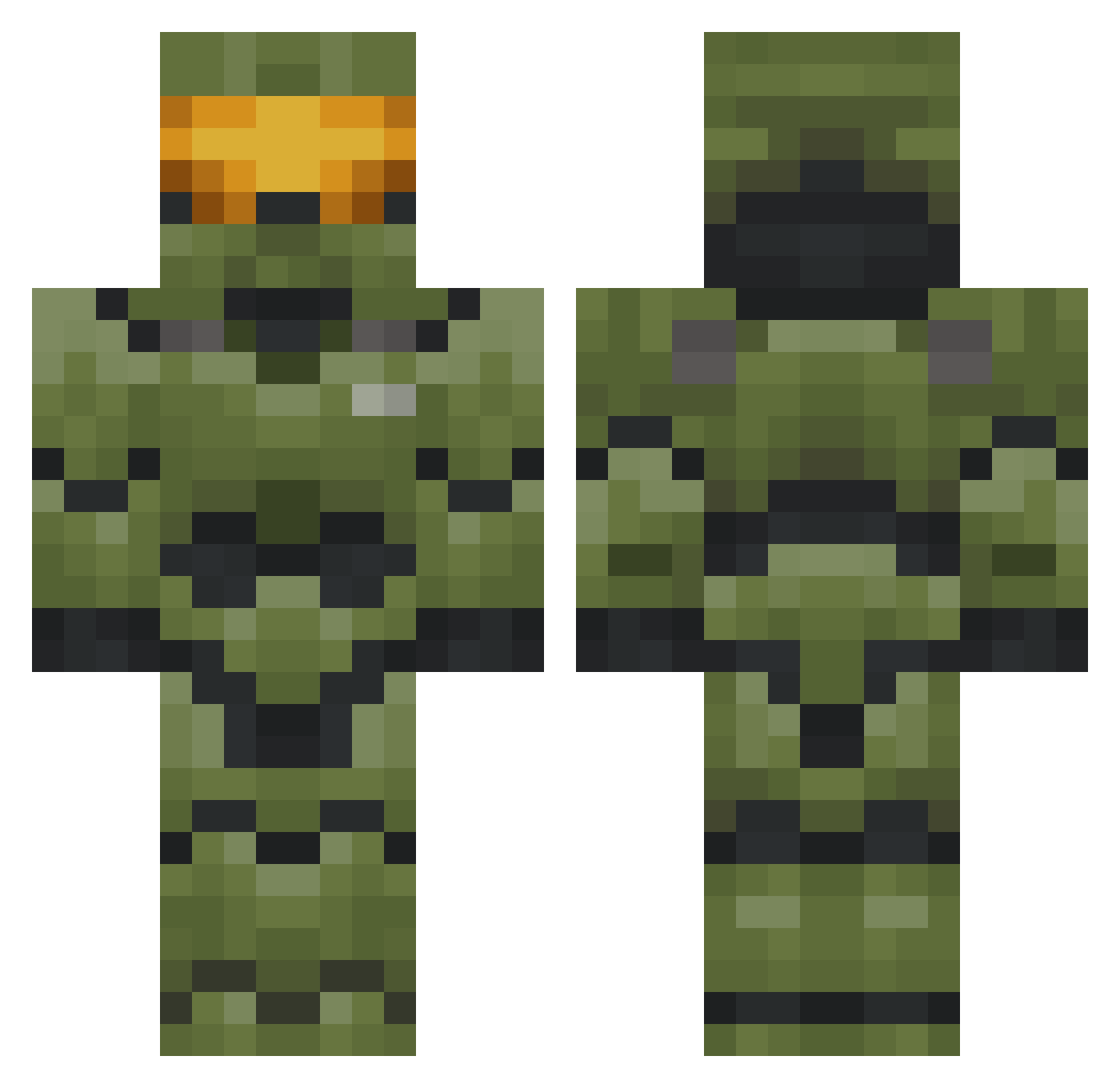 MissedMovie78 Minecraft skin, front and back view