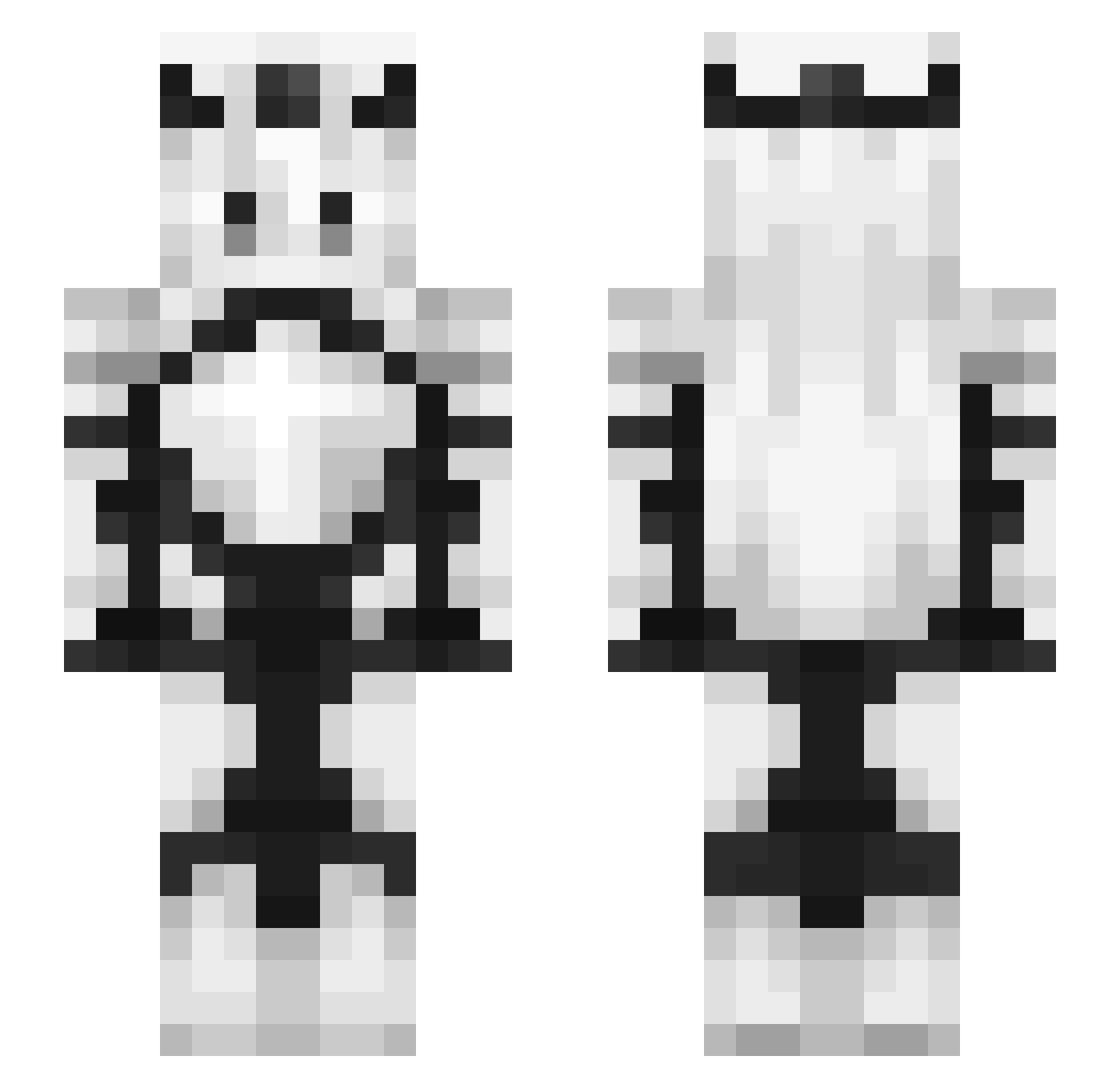 RimuruGlazer Minecraft skin, front and back view