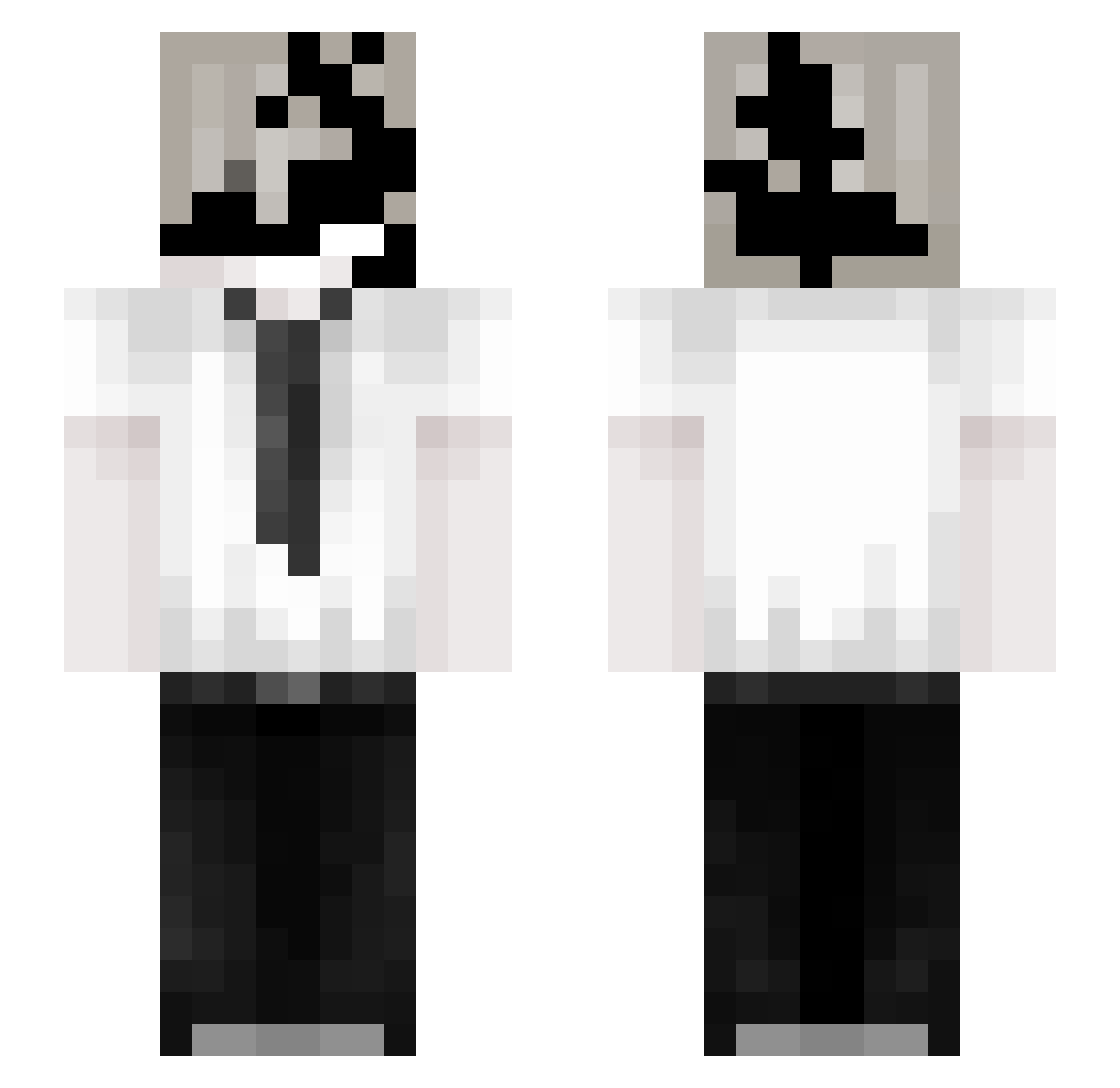 its7ssun Minecraft skin, front and back view