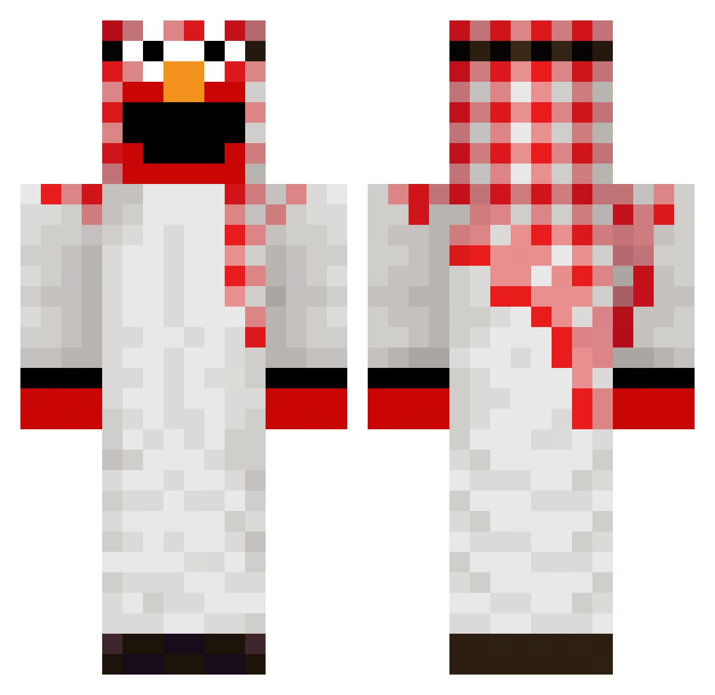 Heischi_onChakra Minecraft skin, front and back view