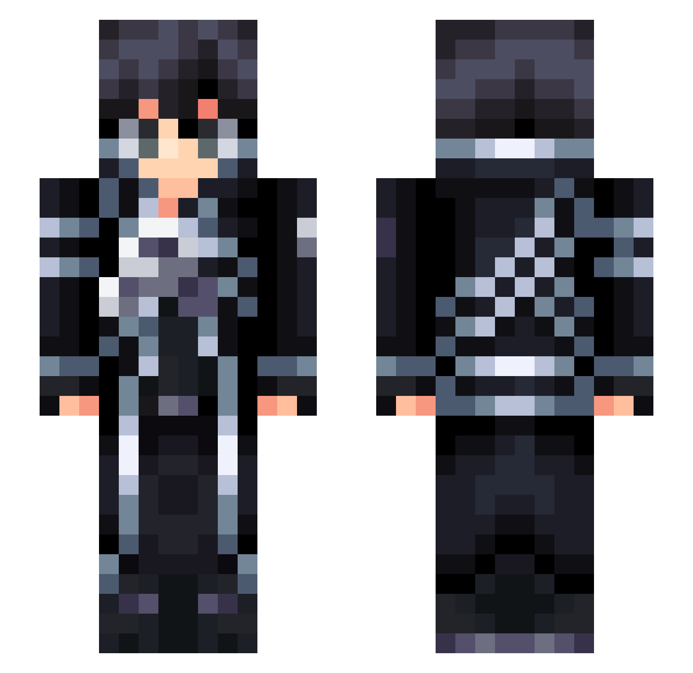 TheFirstRuw Minecraft skin, front and back view