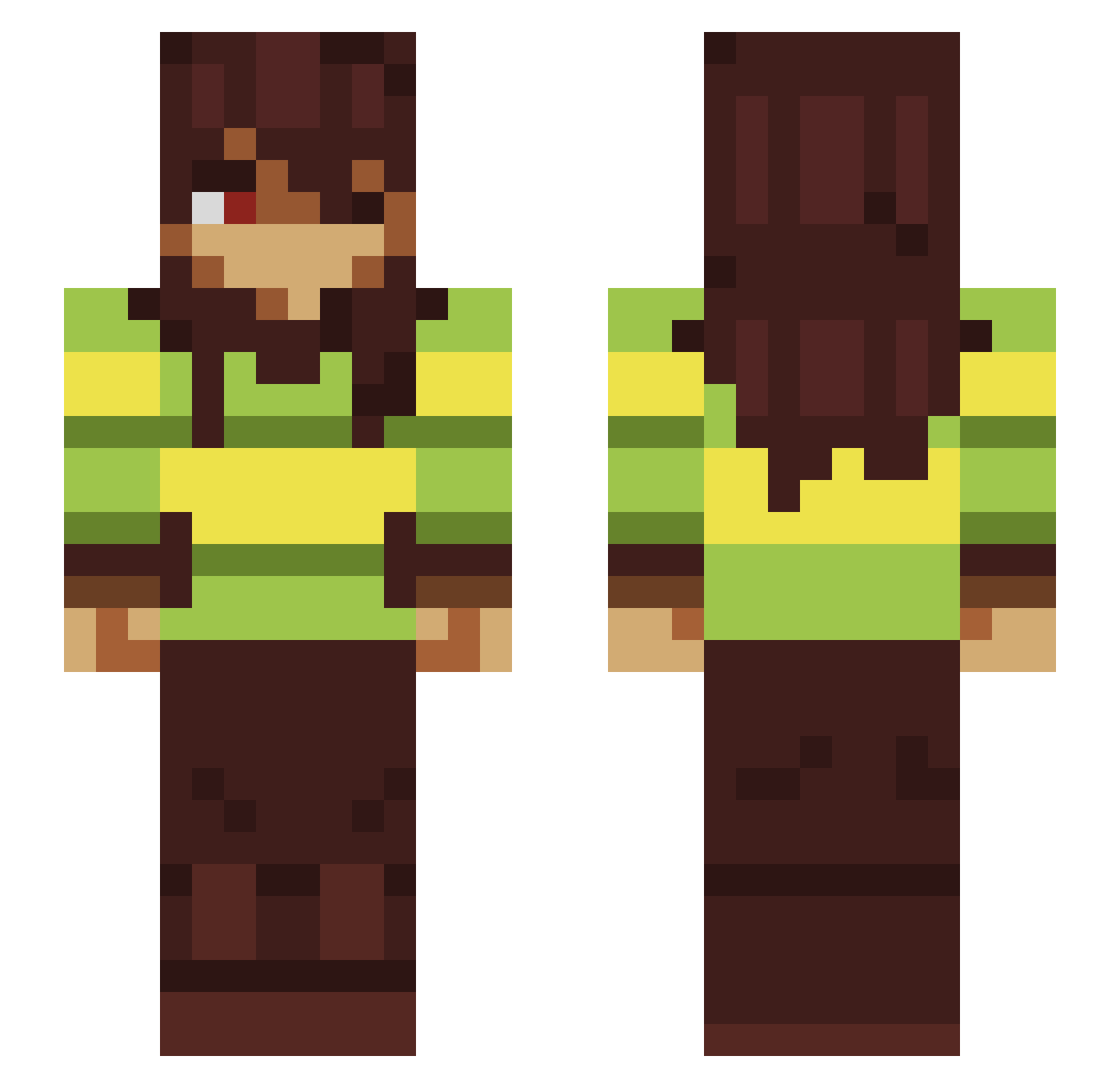 goofydude10312 Minecraft skin, front and back view