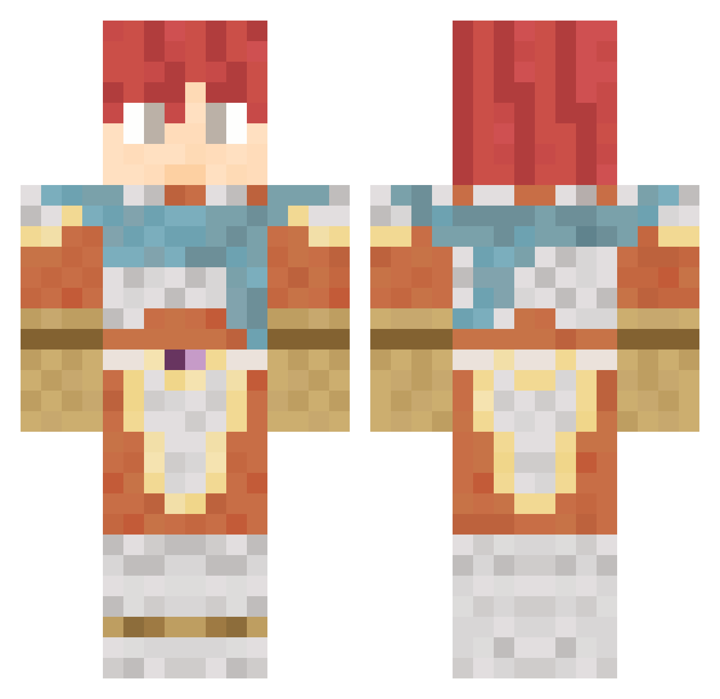 spritedoor Minecraft skin, front and back view
