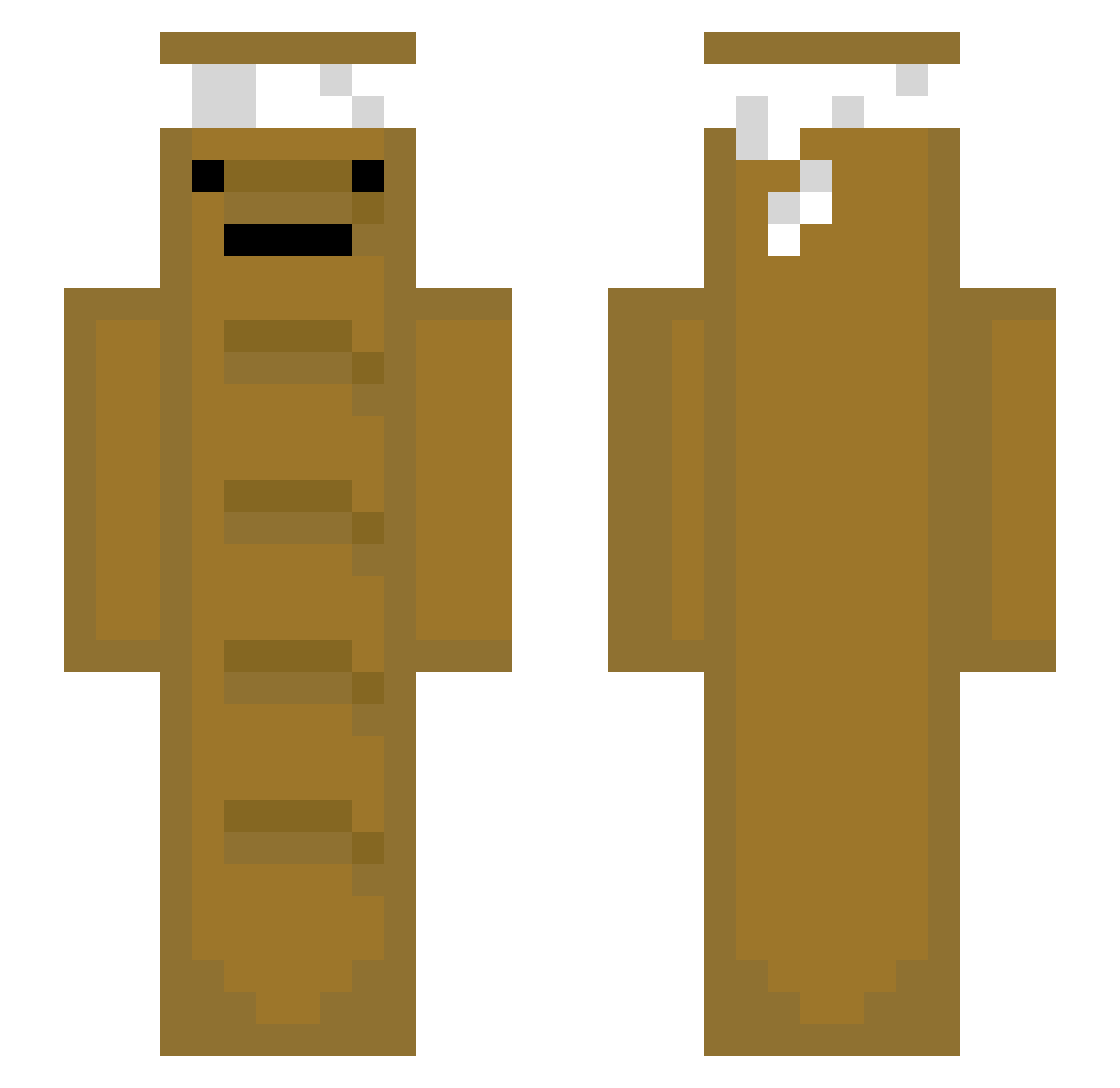 Thaddeauss Minecraft skin, front and back view