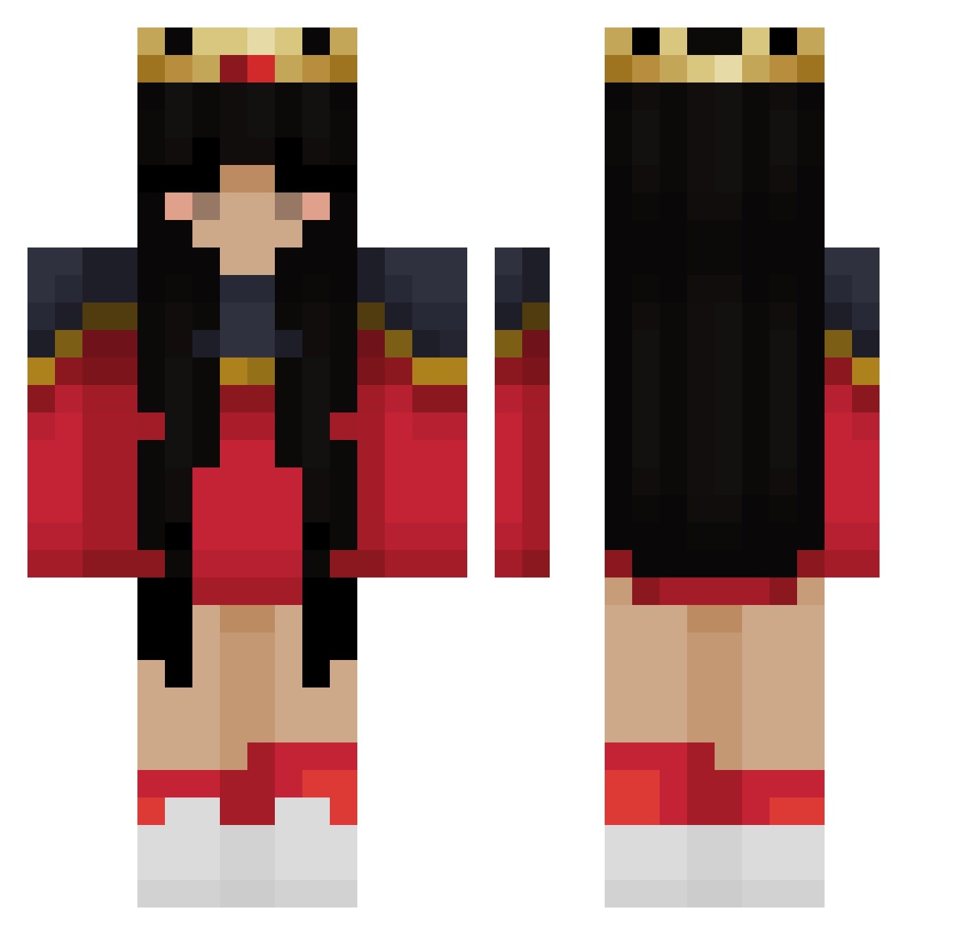 Mils_MC Minecraft skin, front and back view