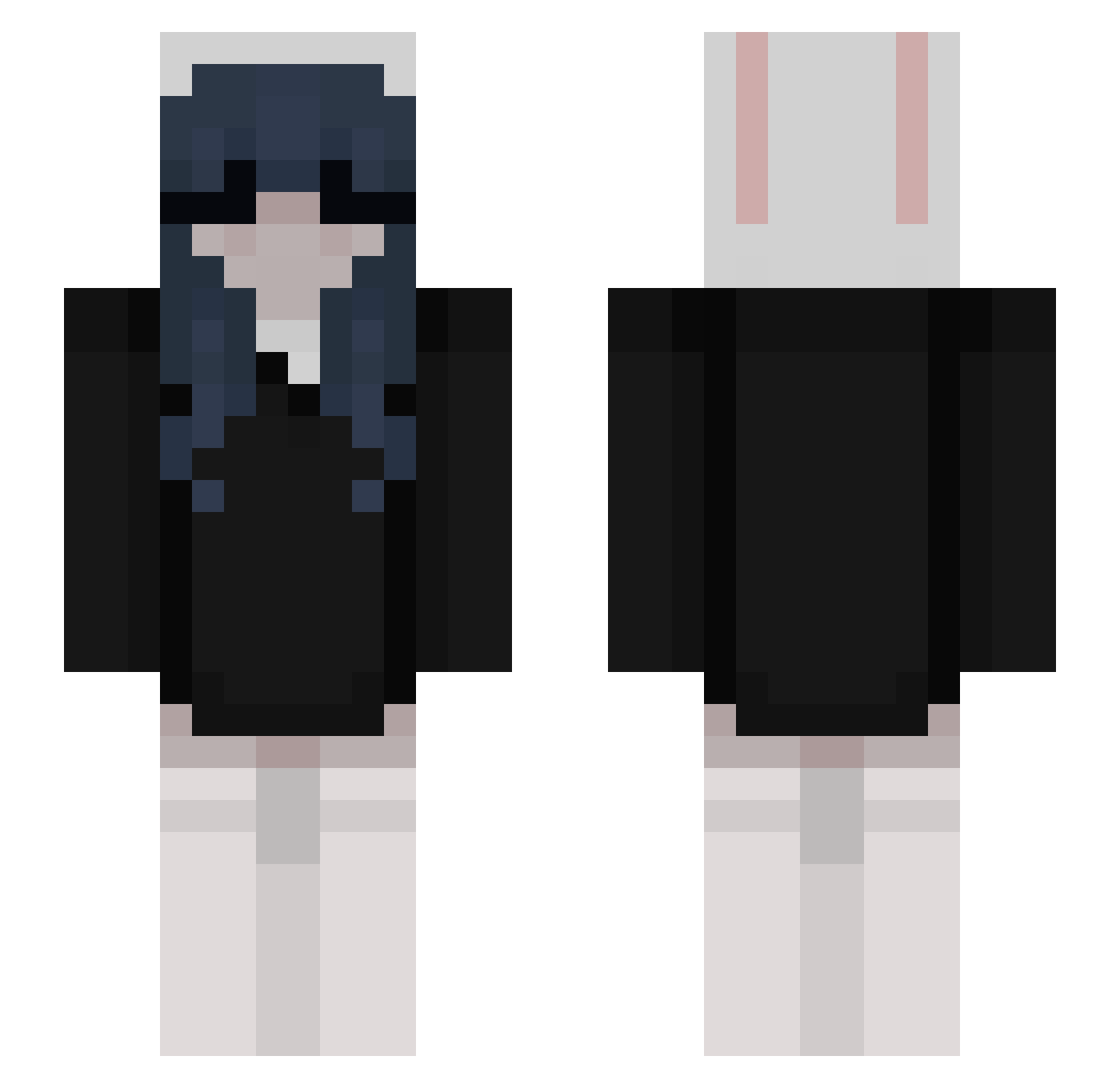 misdoings Minecraft skin, front and back view