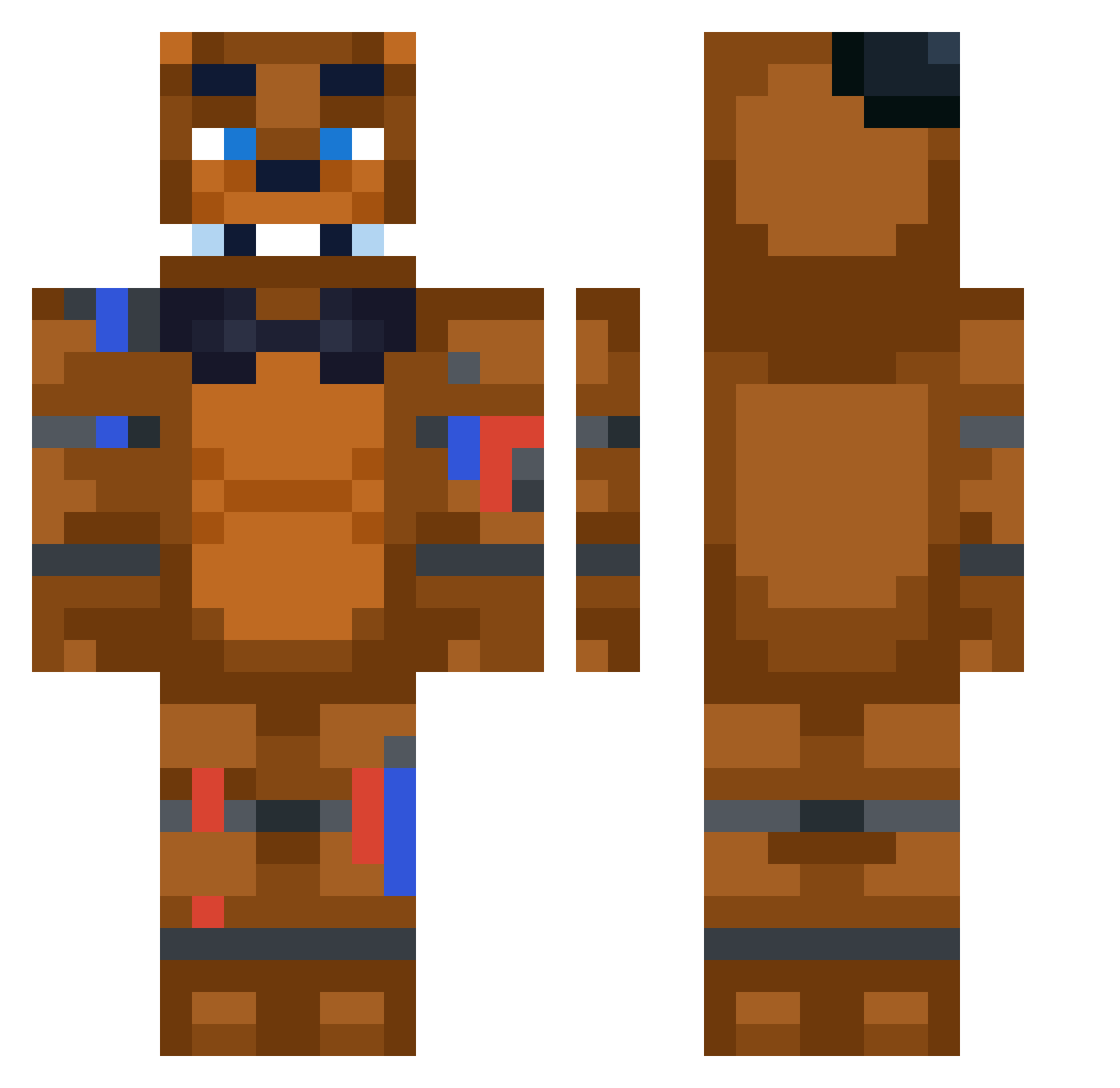 ILike2Fish Minecraft skin, front and back view