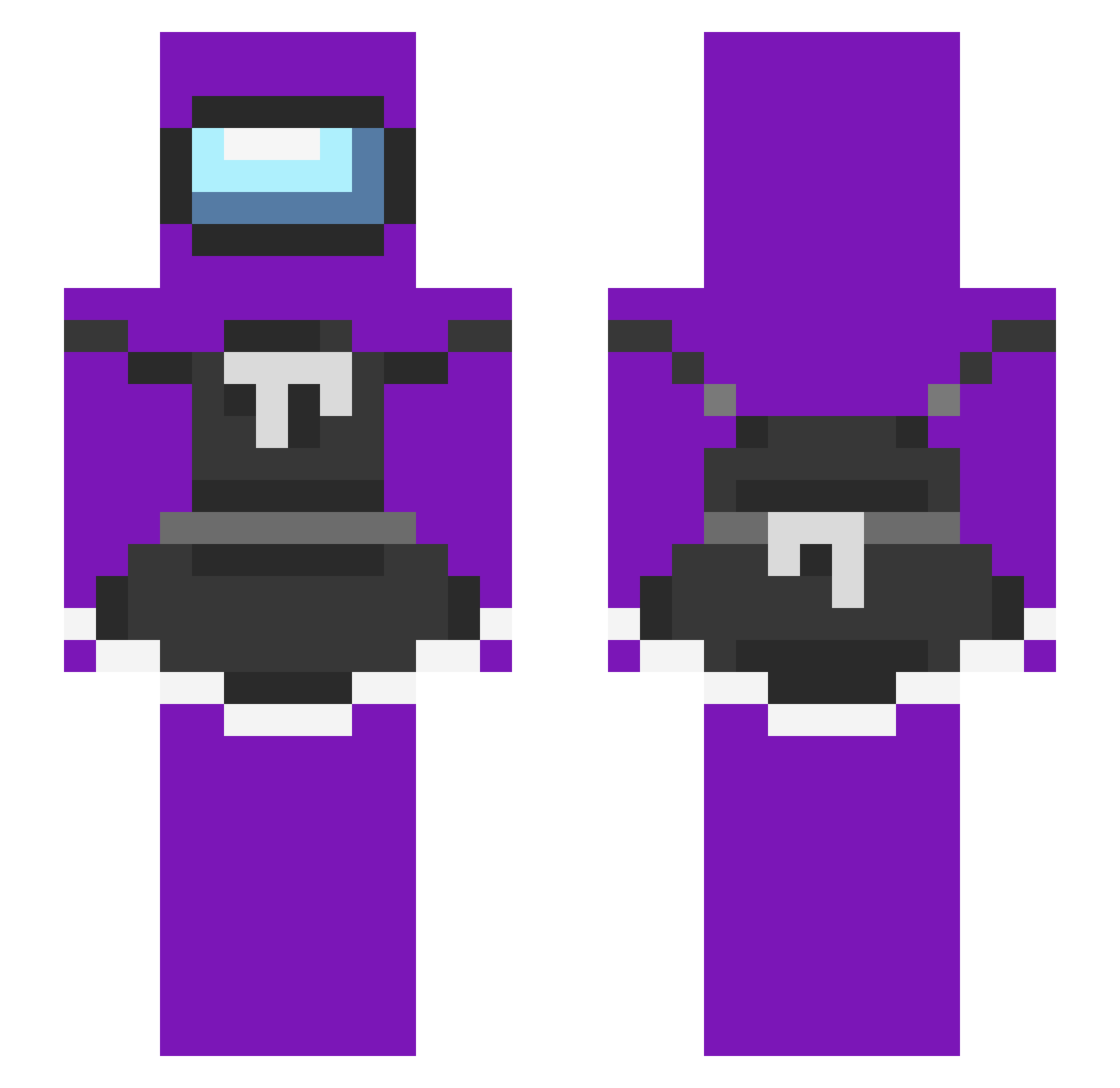 saftii_ Minecraft skin, front and back view