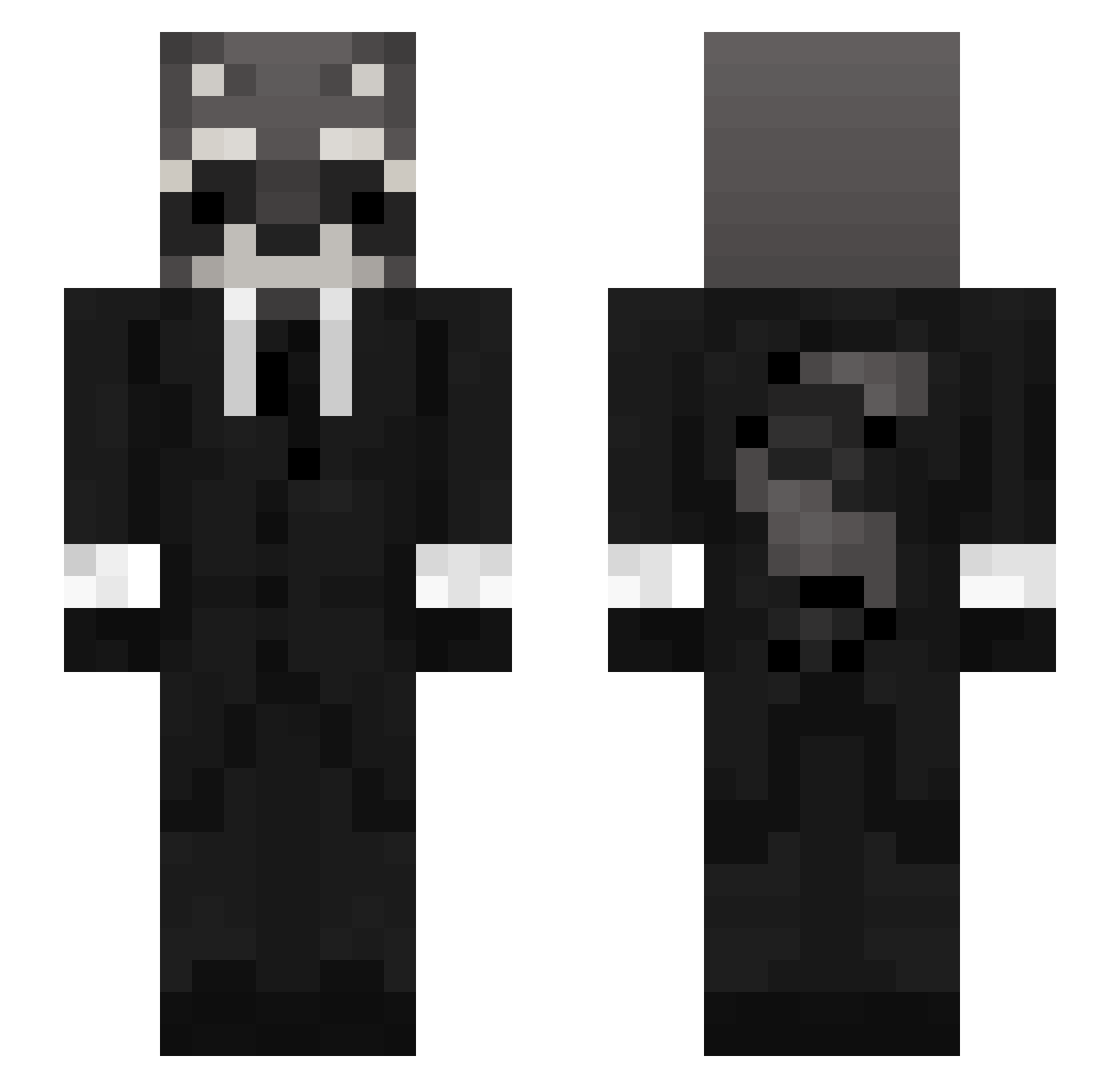 MapacheTactico73 Minecraft skin, front and back view