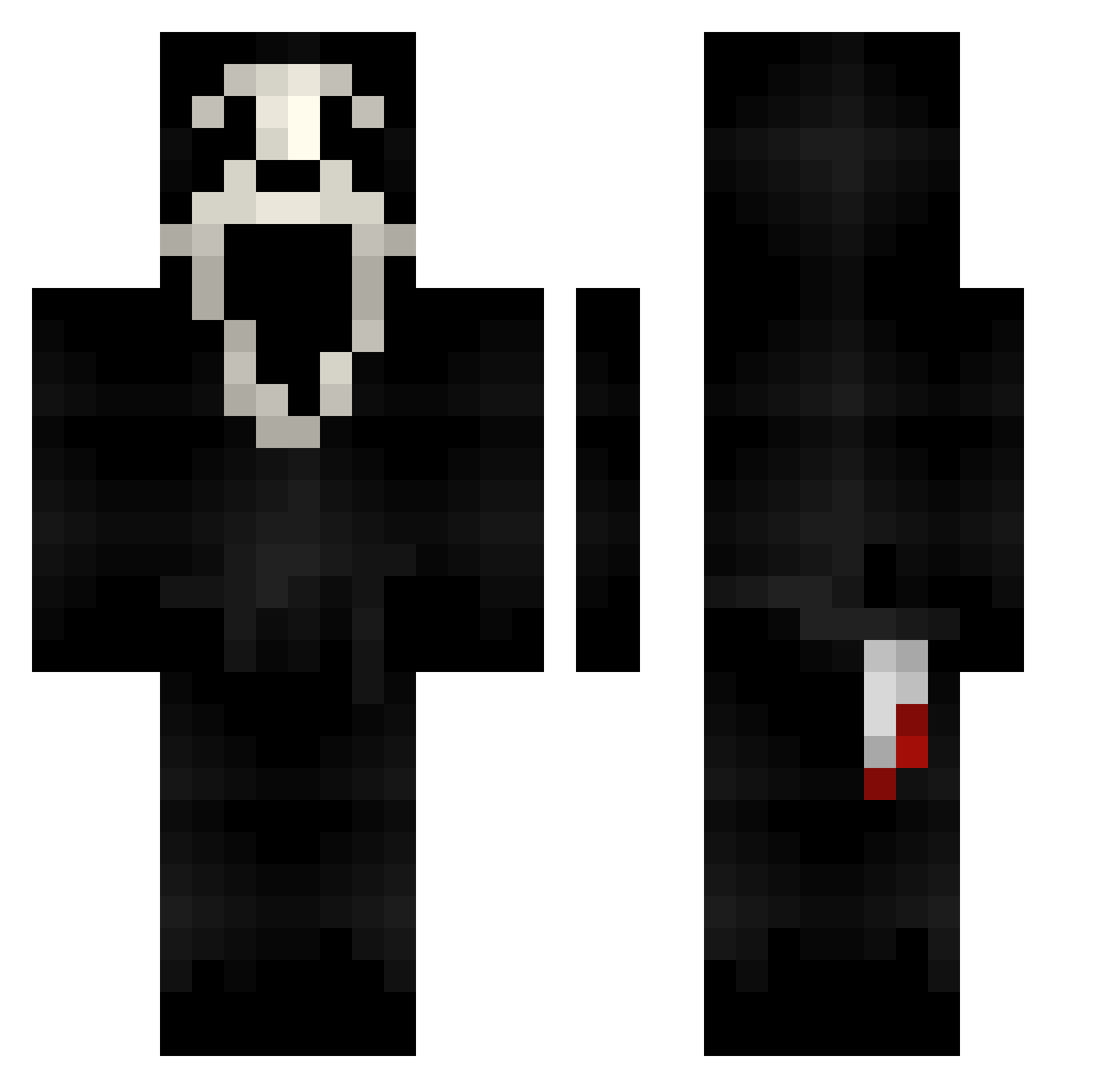 SHADOWchubzz Minecraft skin, front and back view