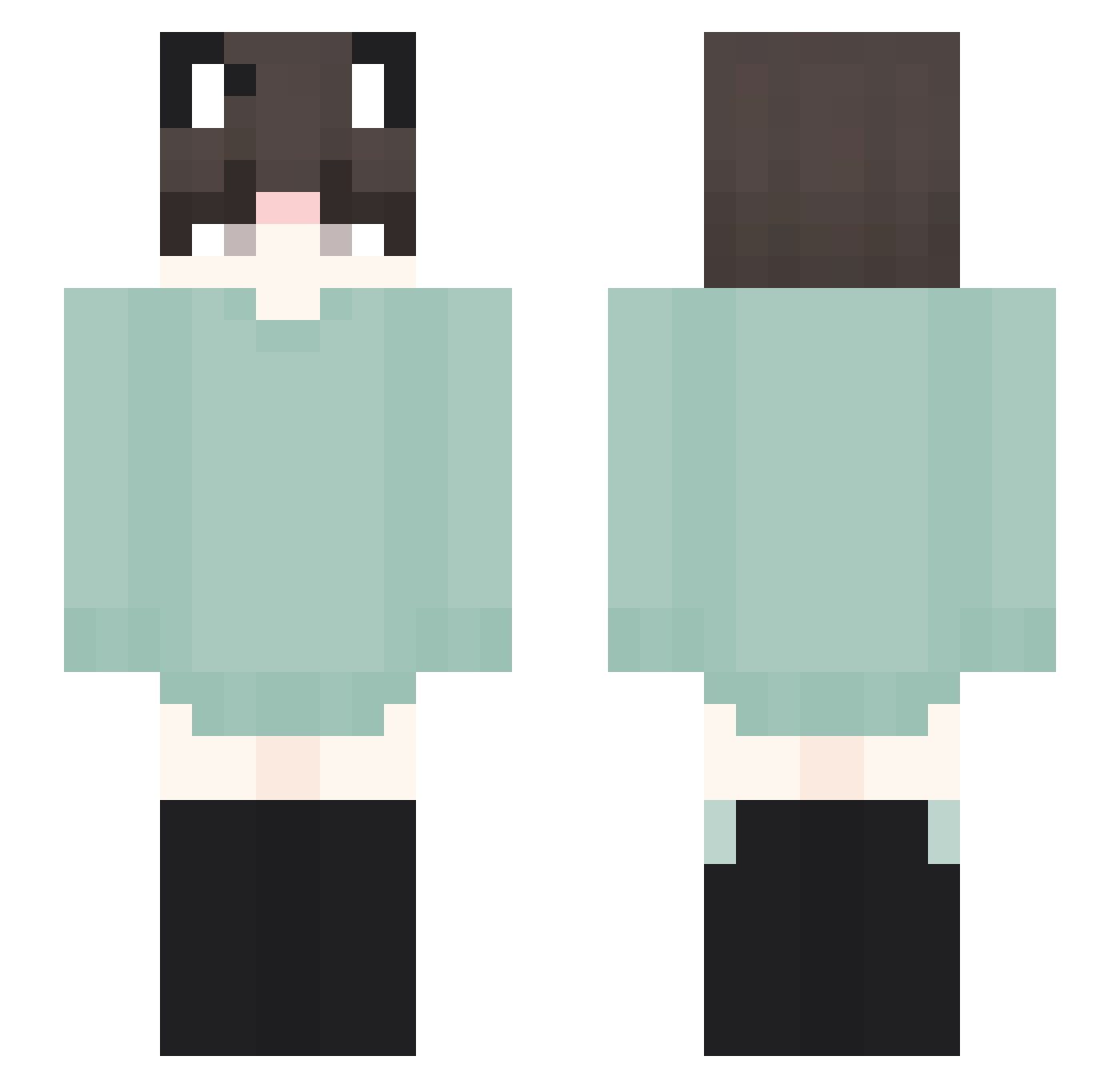 NickIsOnline957 Minecraft skin, front and back view