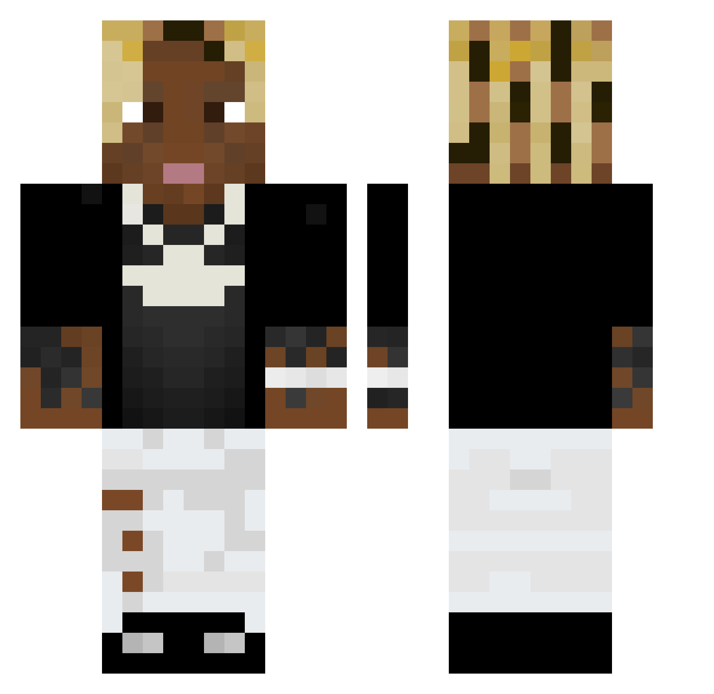 thegoatkhali Minecraft skin, front and back view