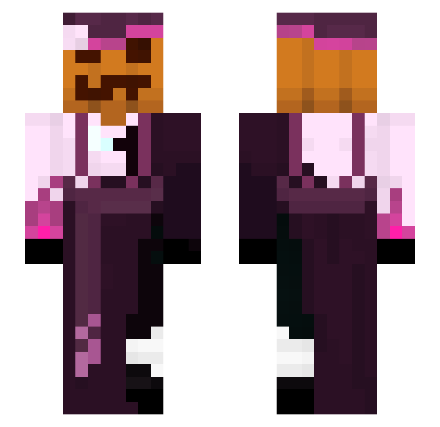 pumpkie_head Minecraft skin, front and back view