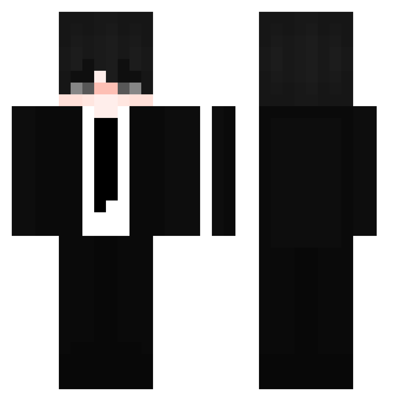 xjuanBvx Minecraft skin, front and back view