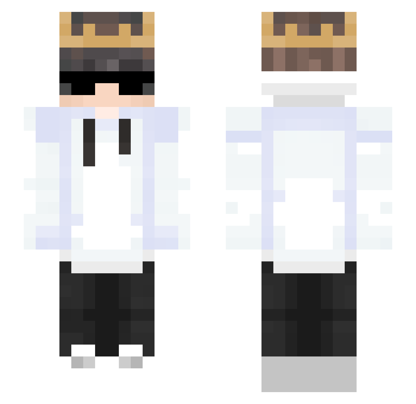 xGrizzly_ Minecraft skin, front and back view