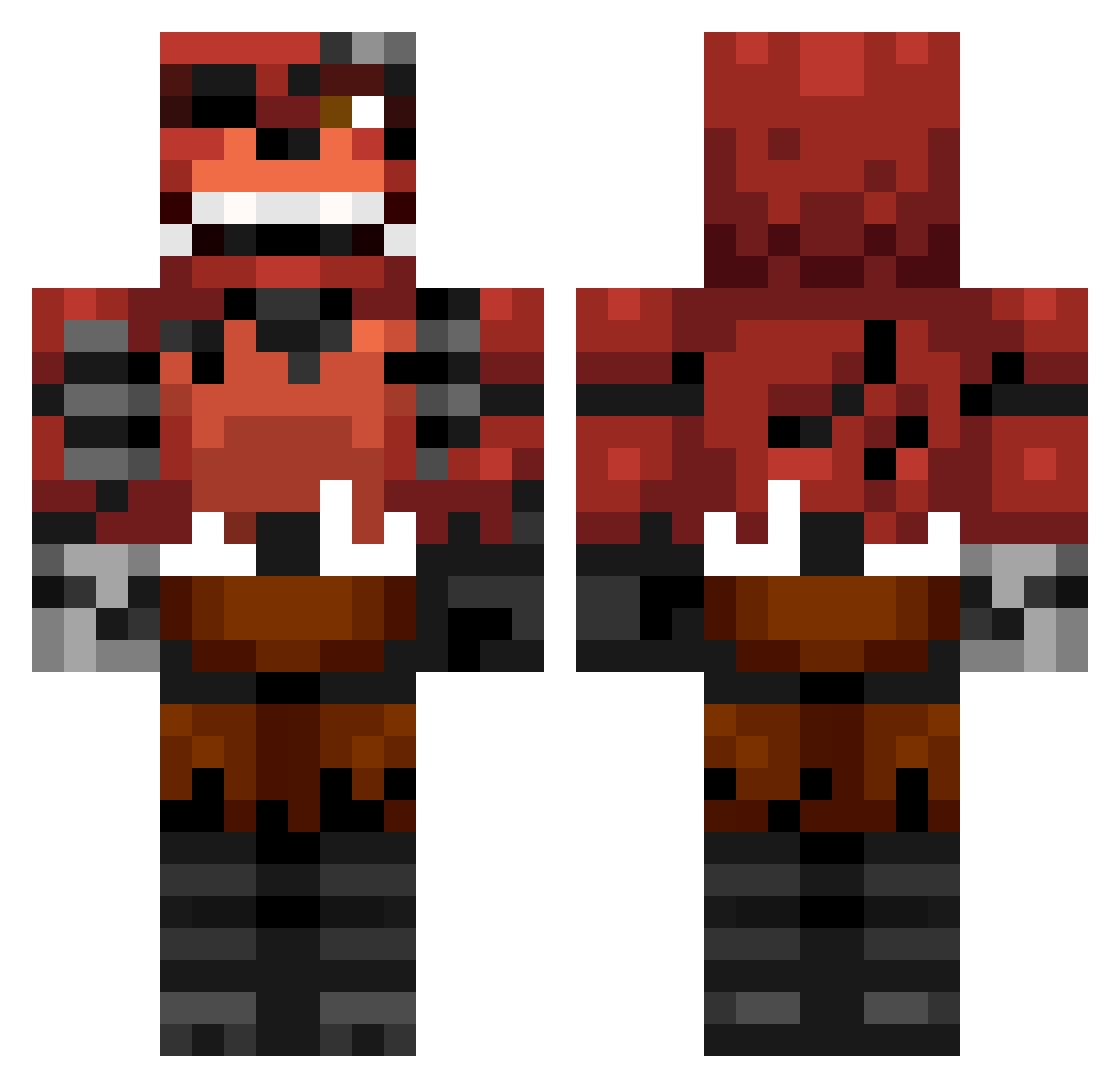 RealRace89 Minecraft skin, front and back view