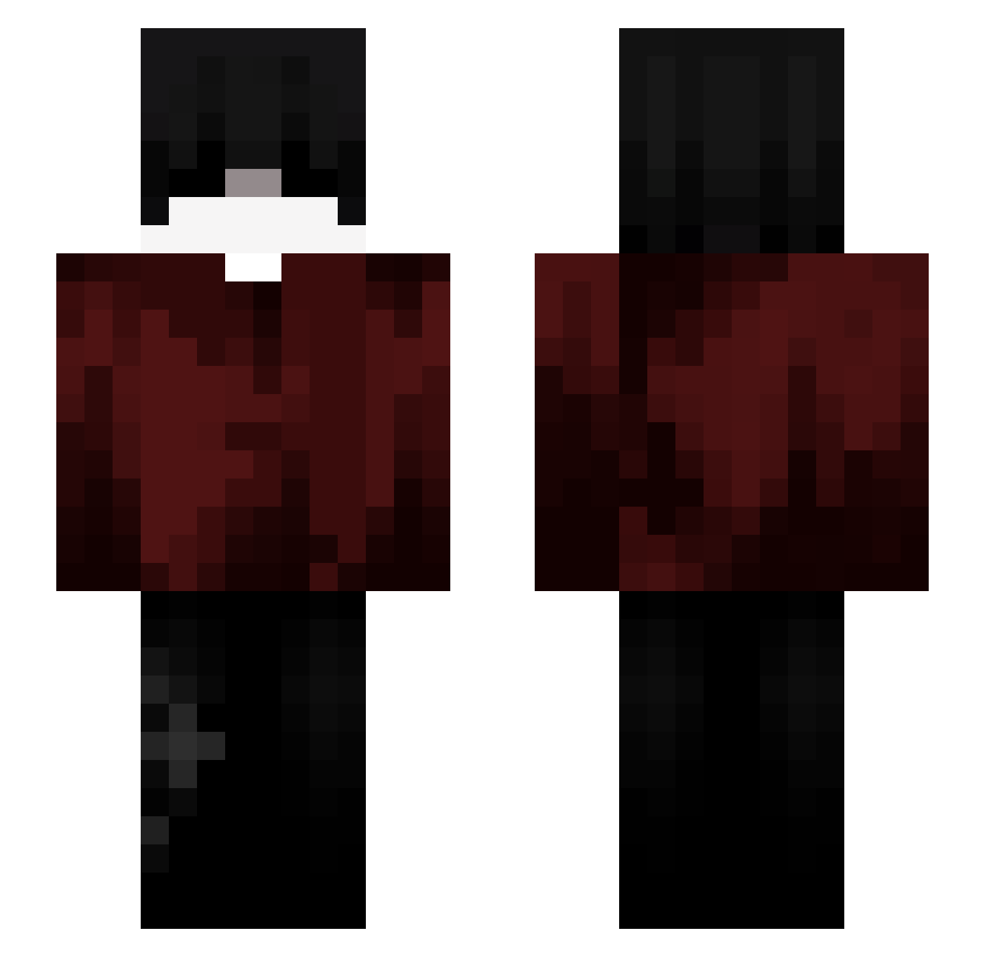 rezxgo Minecraft skin, front and back view