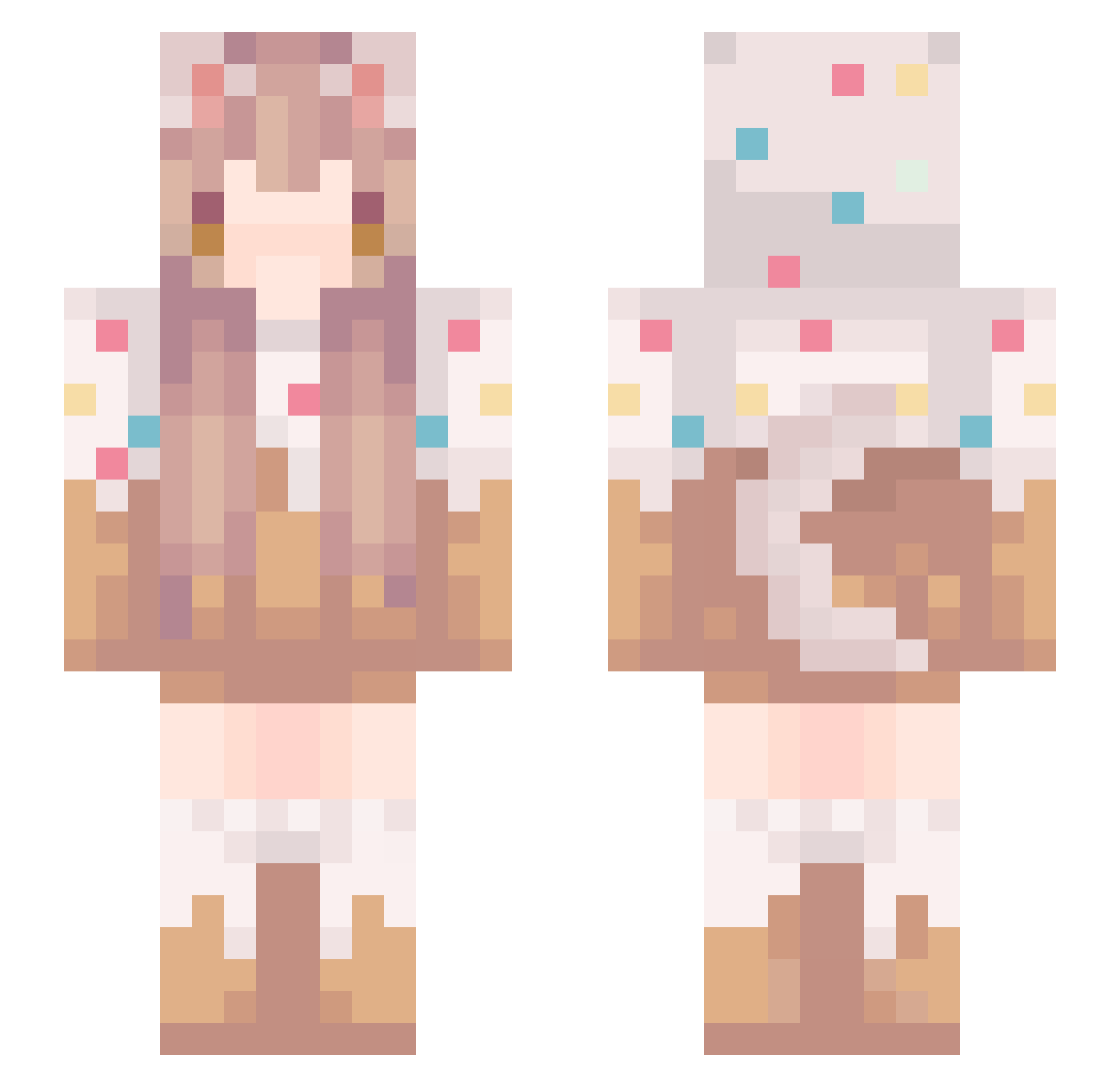 CoCoKa_382 Minecraft skin, front and back view