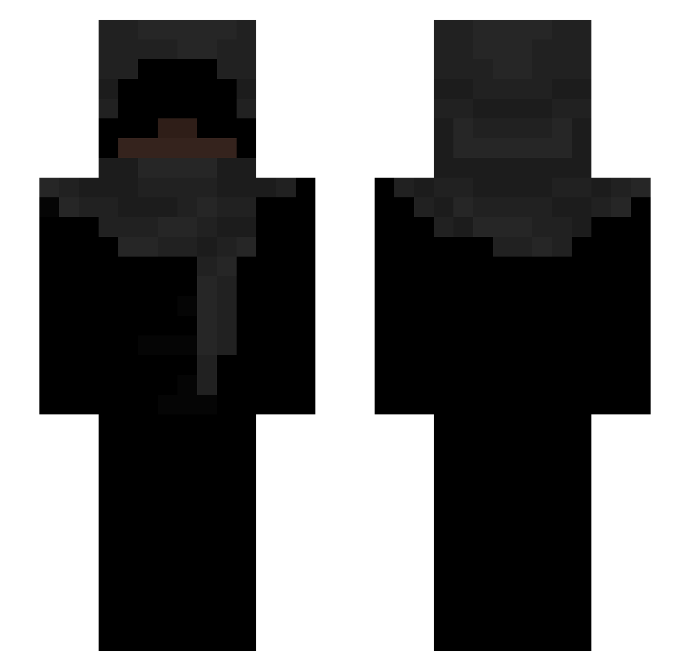 sunbathes Minecraft skin, front and back view