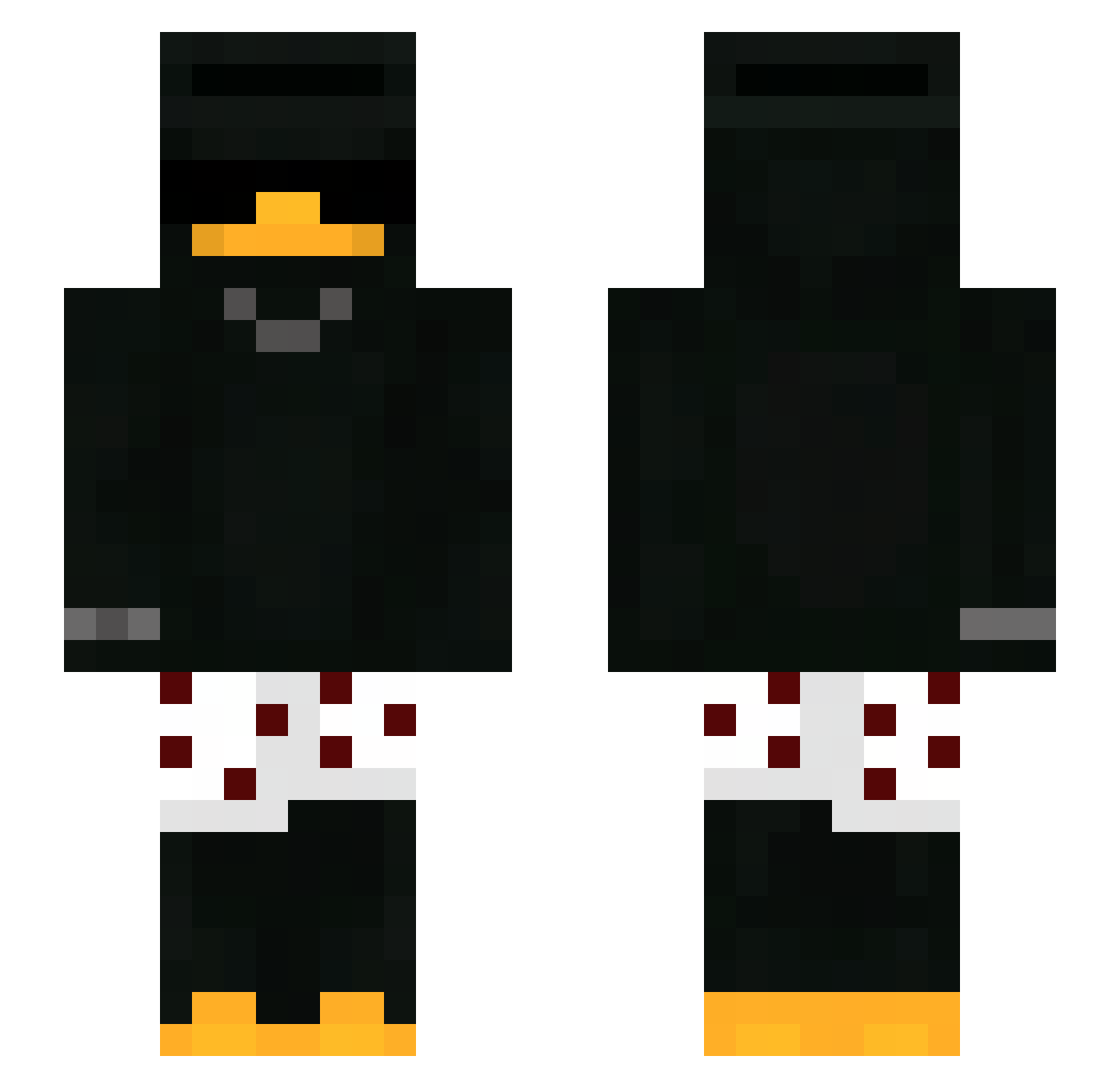 murhaus Minecraft skin, front and back view