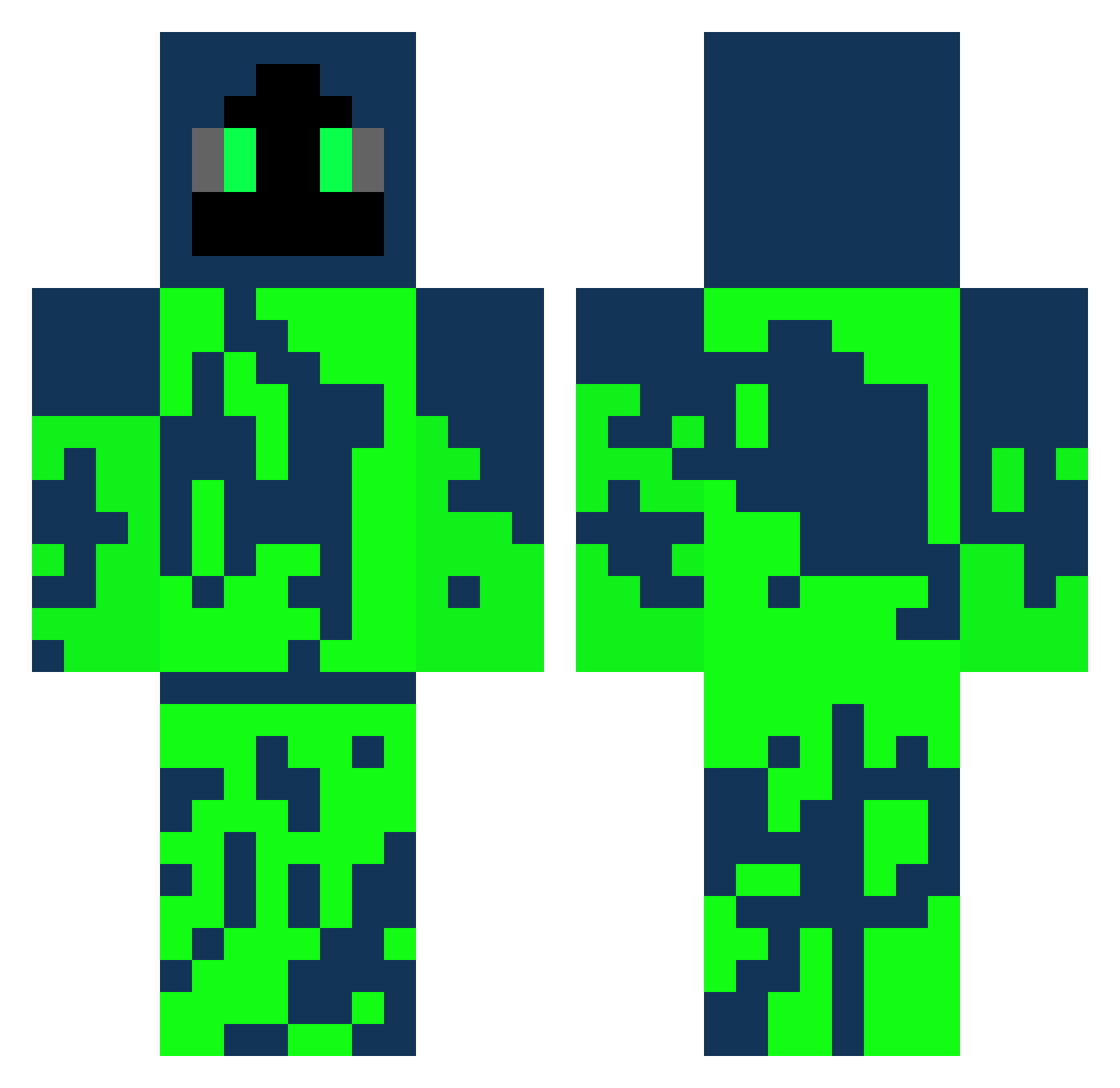 MineCrashSmith Minecraft skin, front and back view