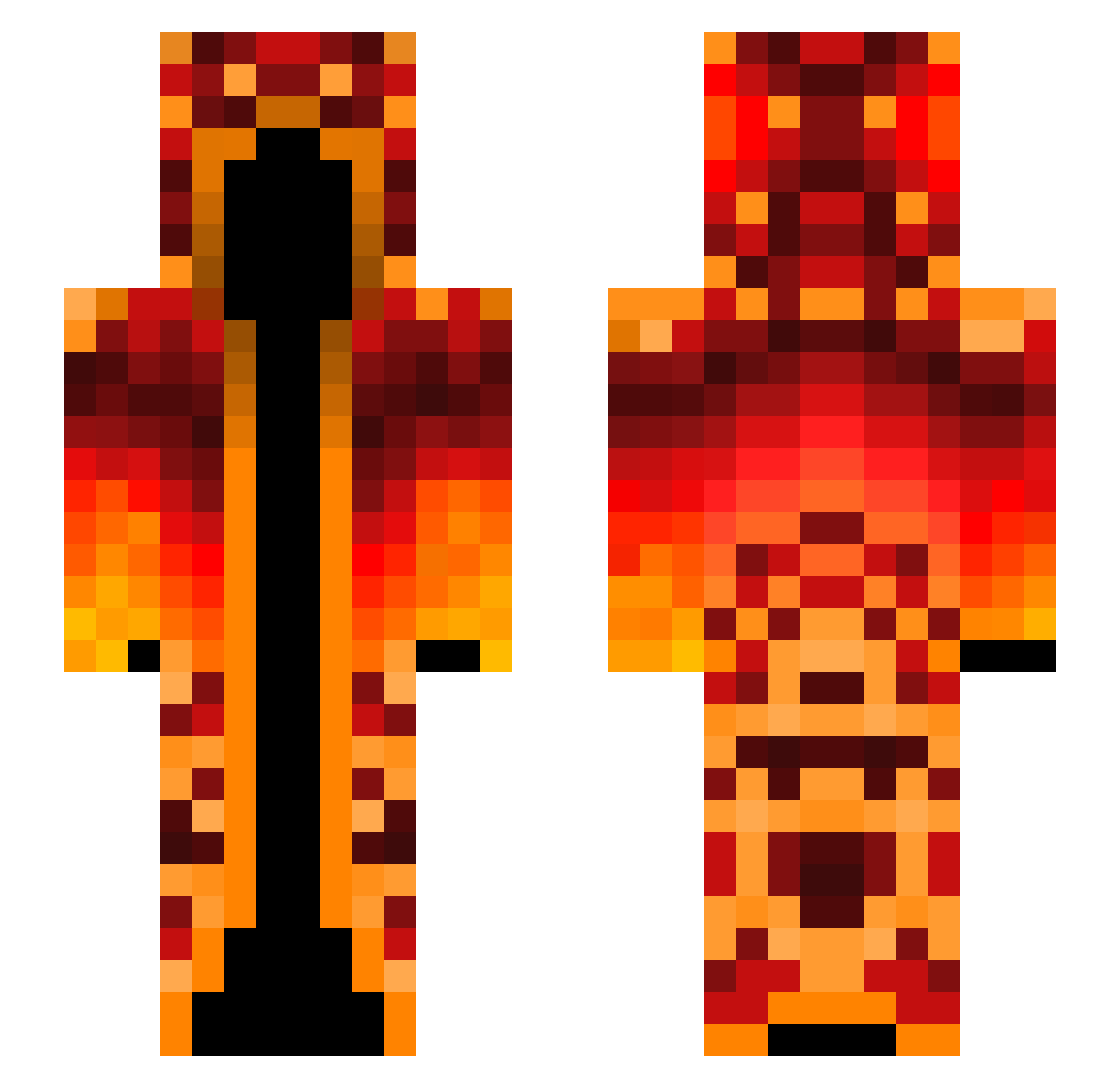 Tjado003 Minecraft skin, front and back view