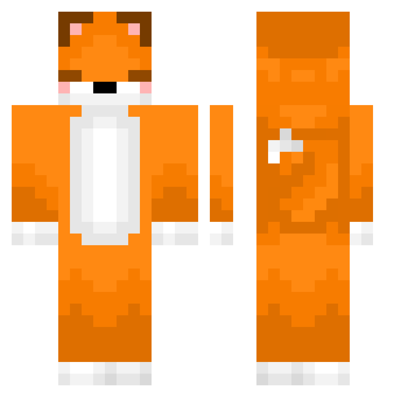 Yopala Minecraft skin, front and back view
