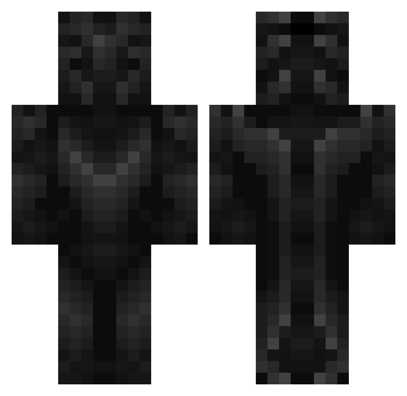 Sundoku Minecraft skin, front and back view
