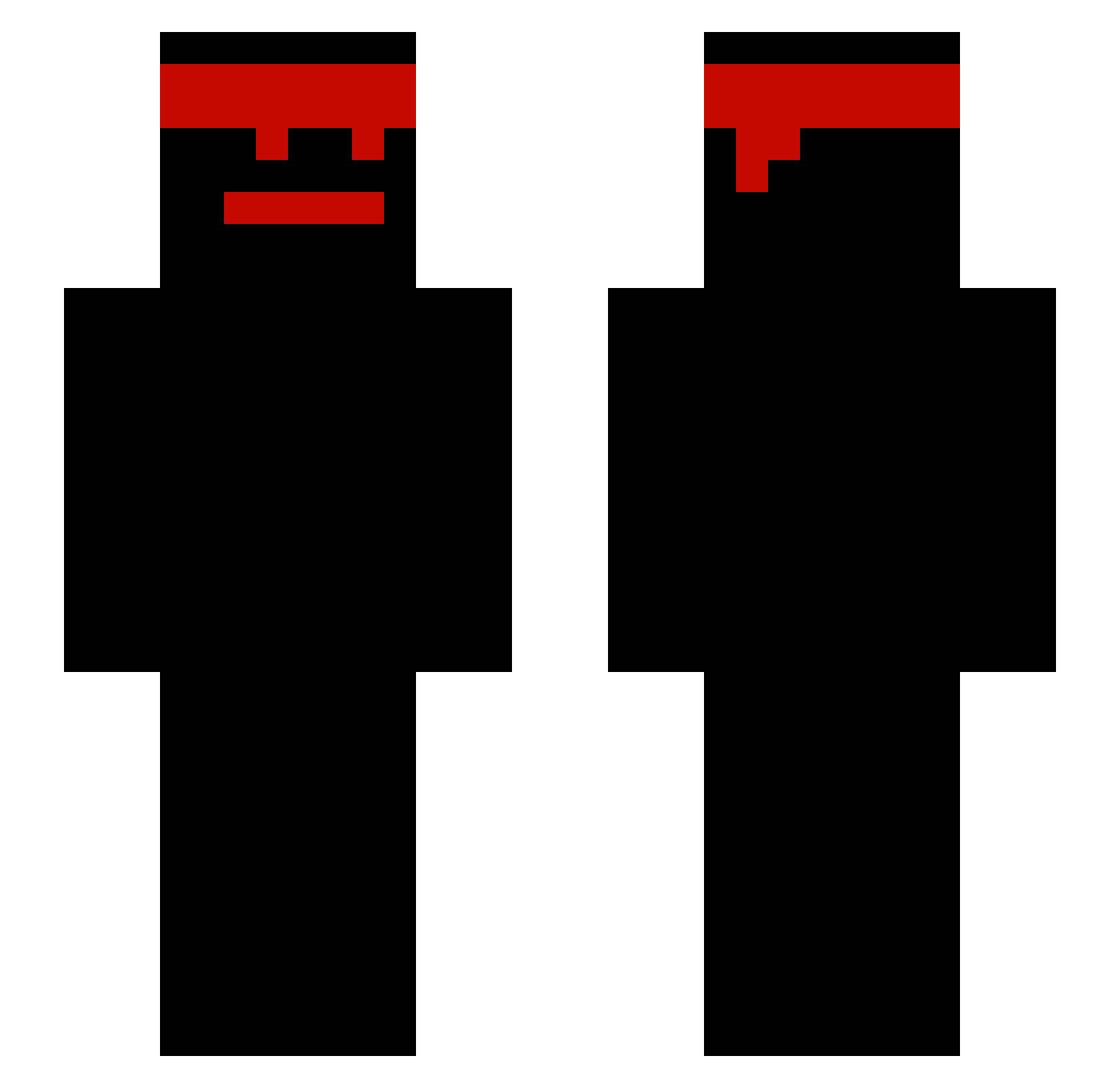 uxfen Minecraft skin, front and back view
