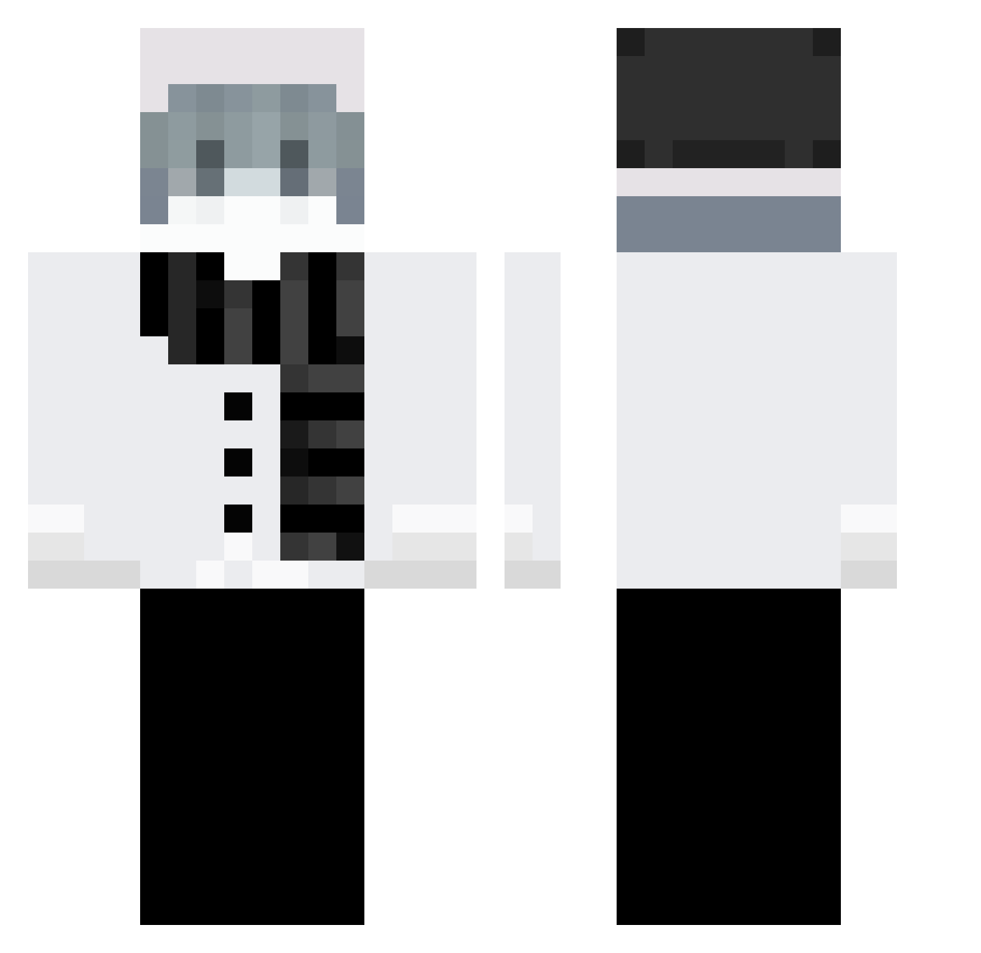 YT_Happy6 Minecraft skin, front and back view