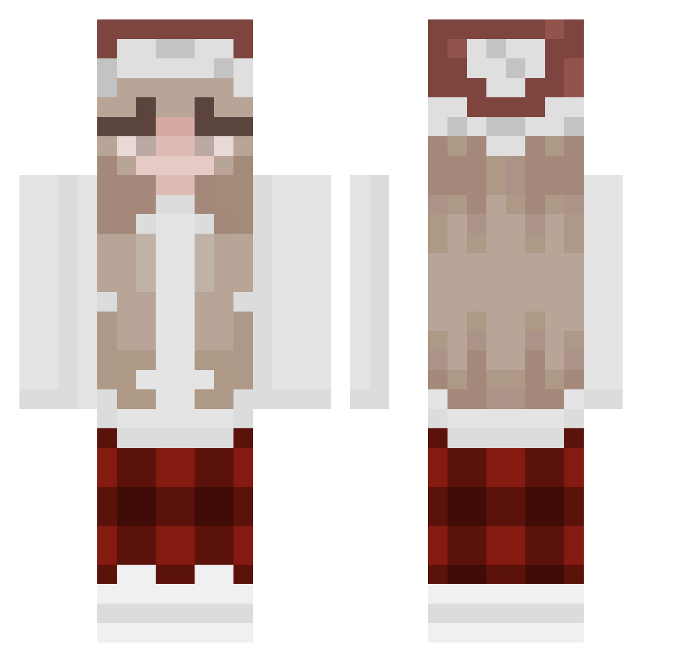 ngl_hottie Minecraft skin, front and back view
