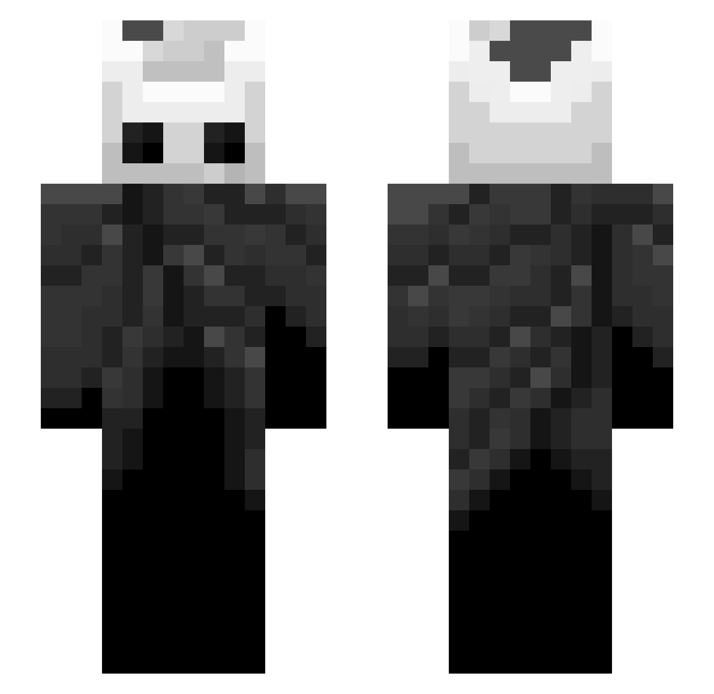 Niinebit Minecraft skin, front and back view