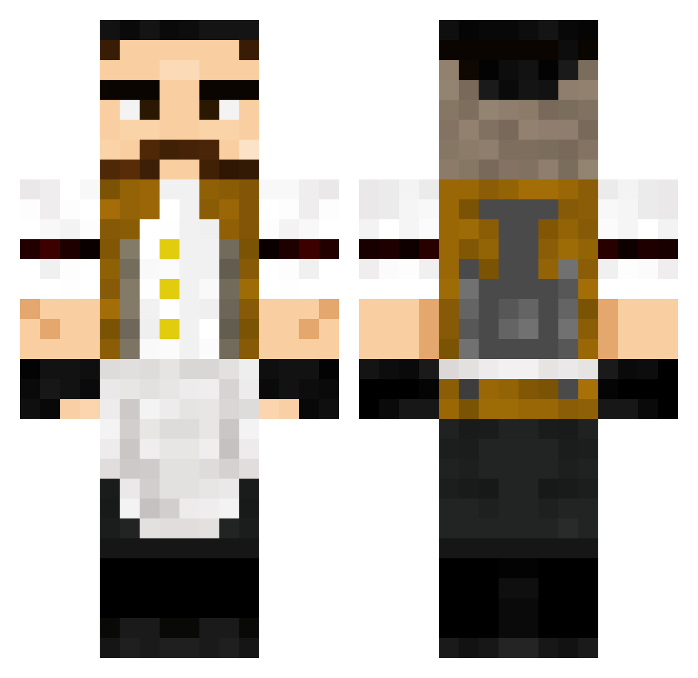 KojkoBanas Minecraft skin, front and back view