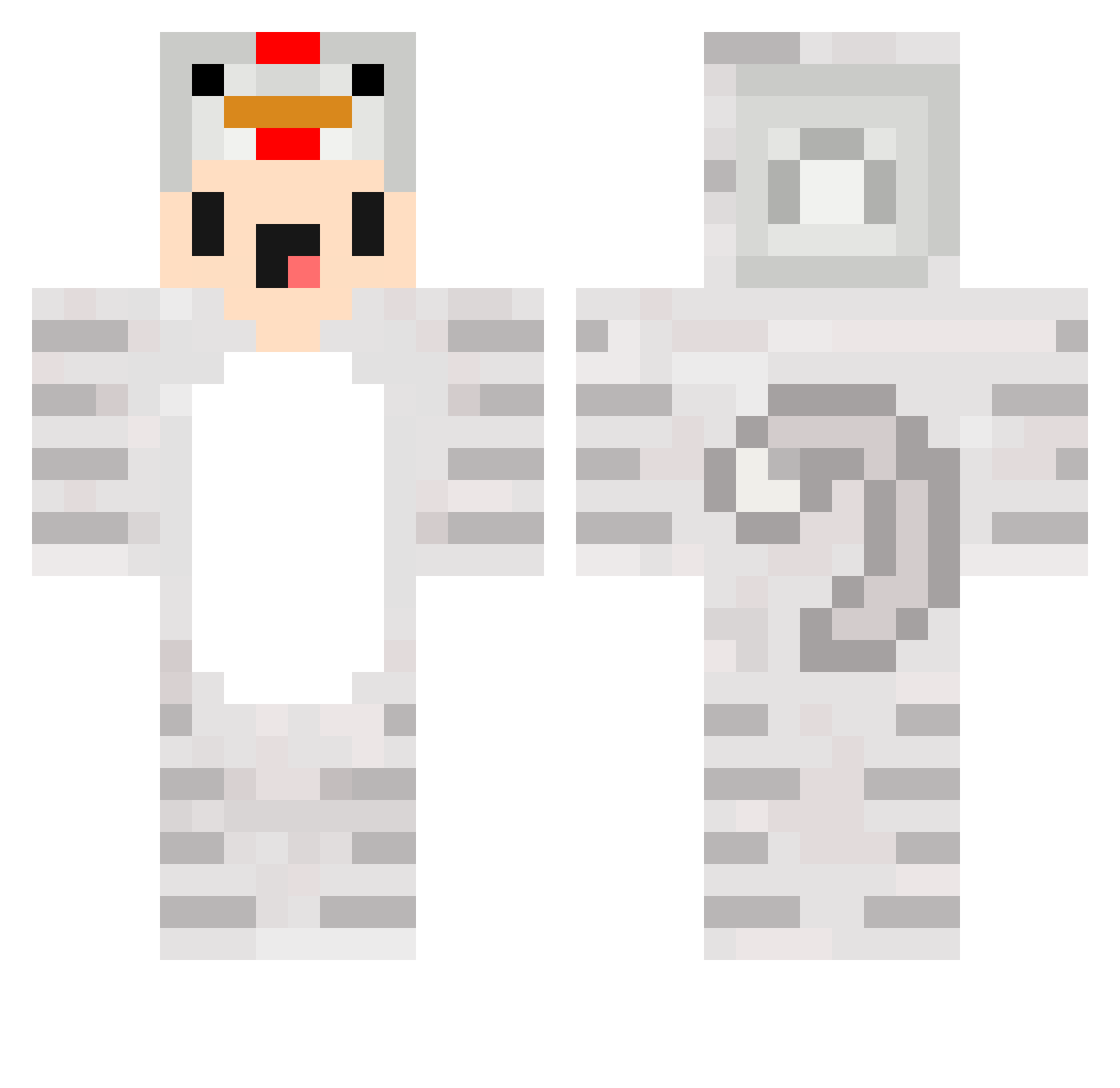 NikolaiCreeperLP Minecraft skin, front and back view
