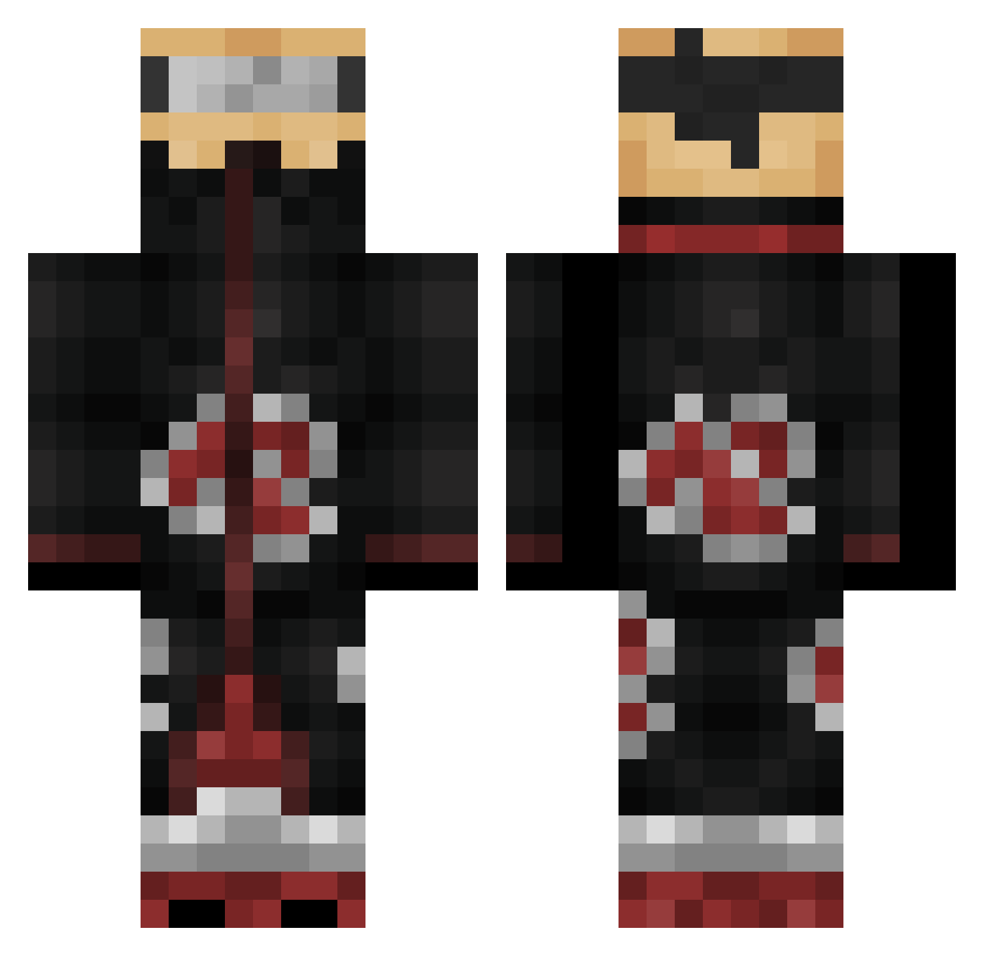 Trulymo Minecraft skin, front and back view