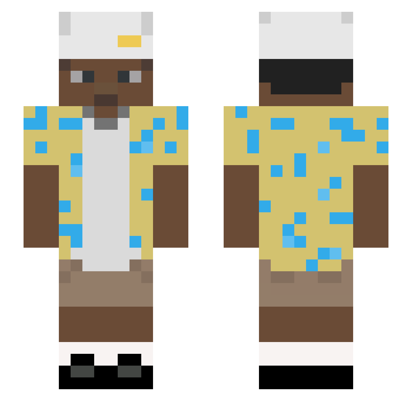 orangebudman_ Minecraft skin, front and back view