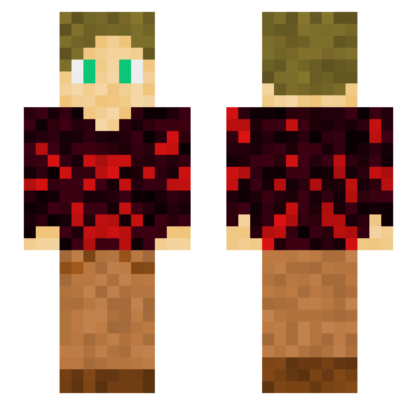 SlayjanHD_ Minecraft skin, front and back view