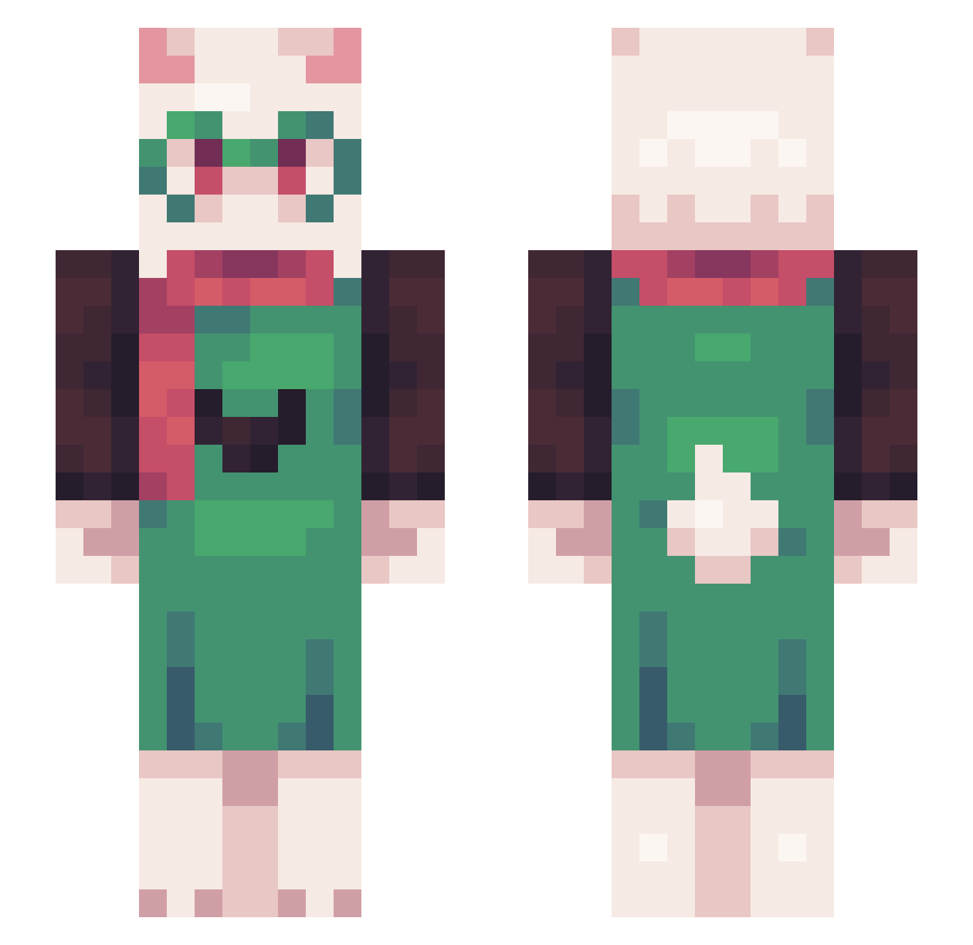 Robot559 Minecraft skin, front and back view