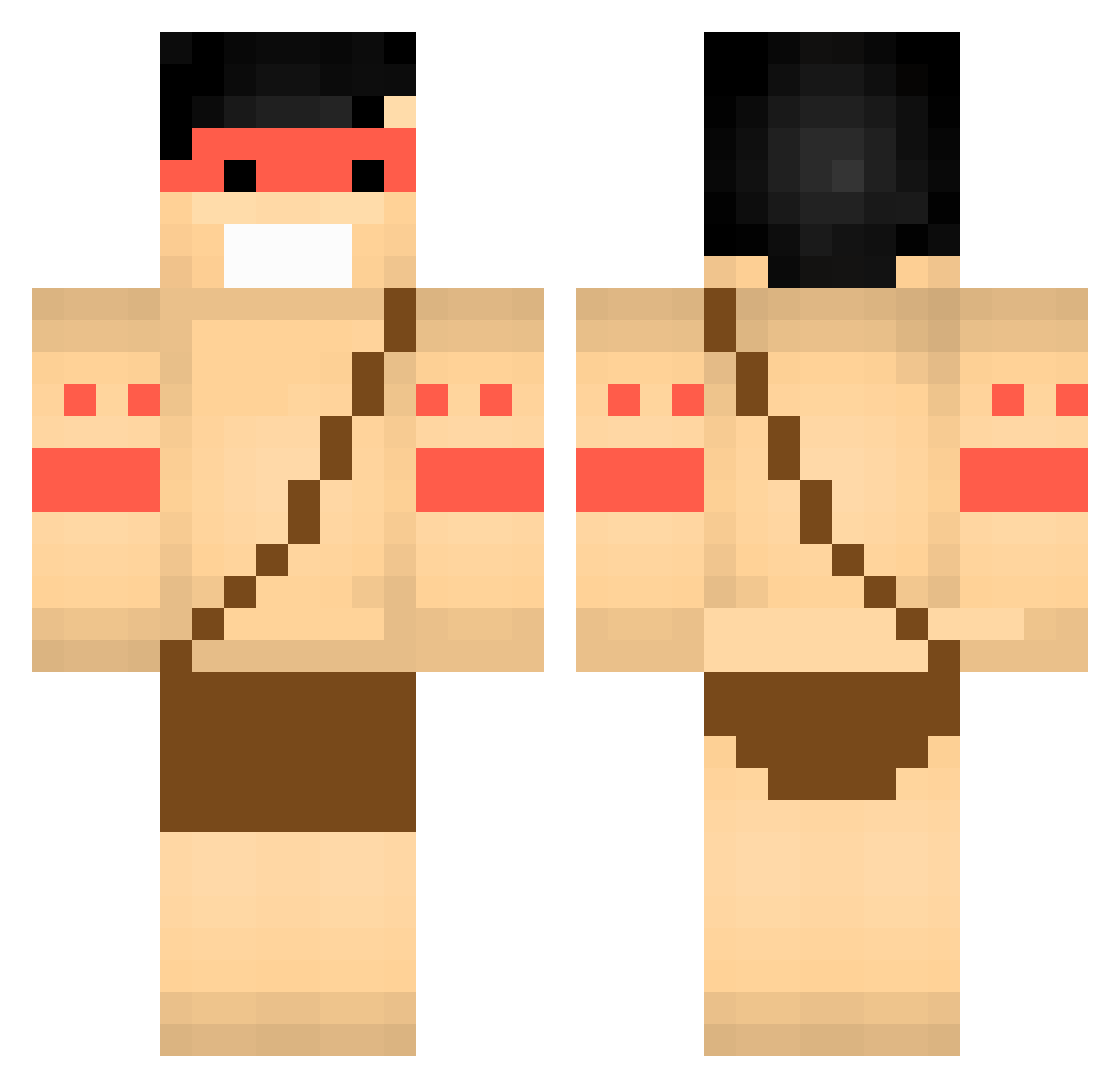 henryBRM Minecraft skin, front and back view