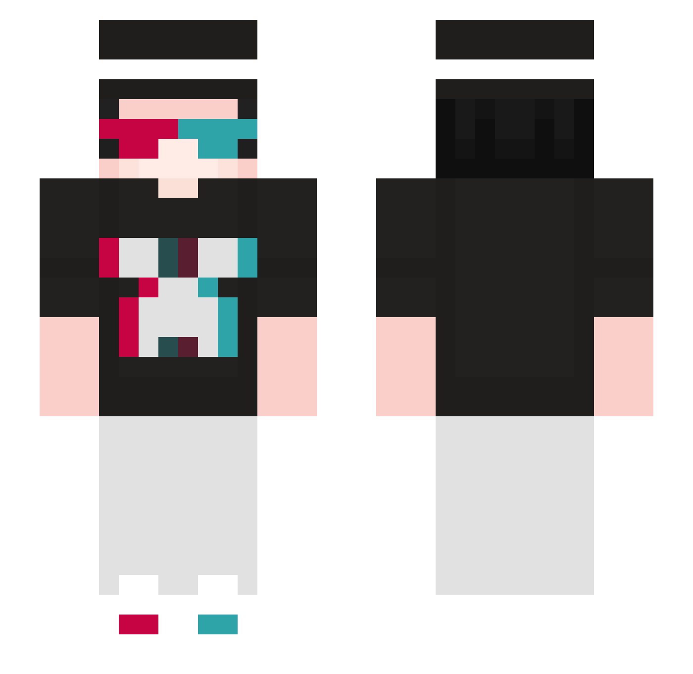 CryptoBus_ Minecraft skin, front and back view