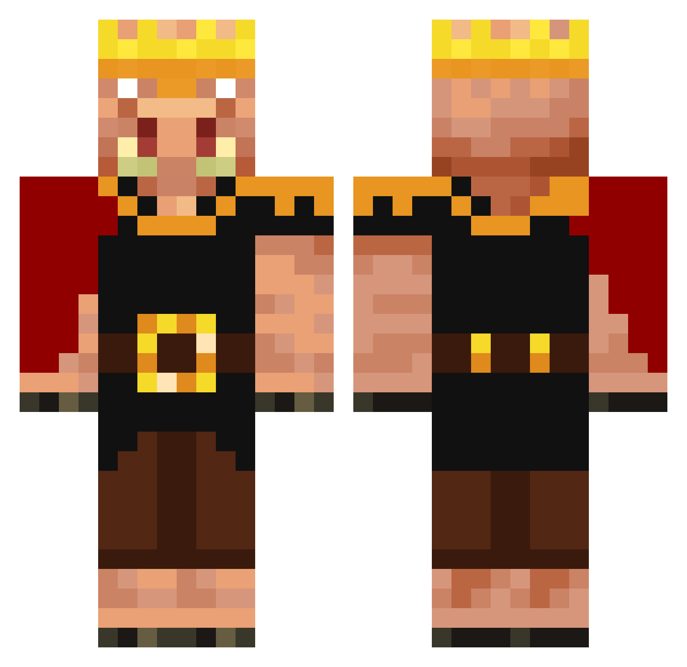 ItzHaste0106 Minecraft skin, front and back view
