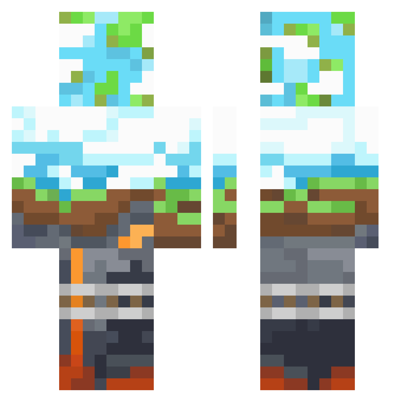 surferboy7 Minecraft skin, front and back view