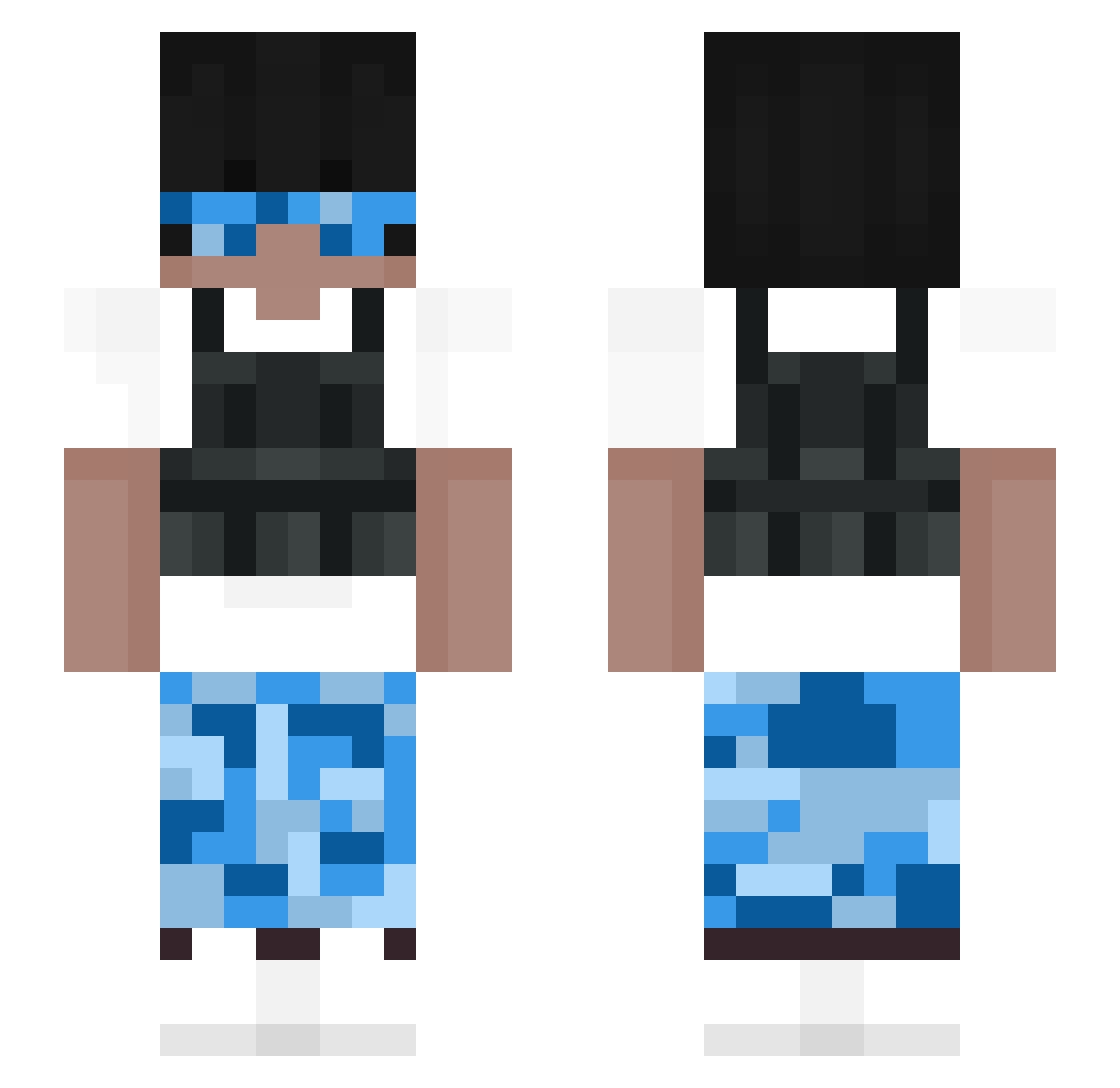 Schuurmachine_ Minecraft skin, front and back view