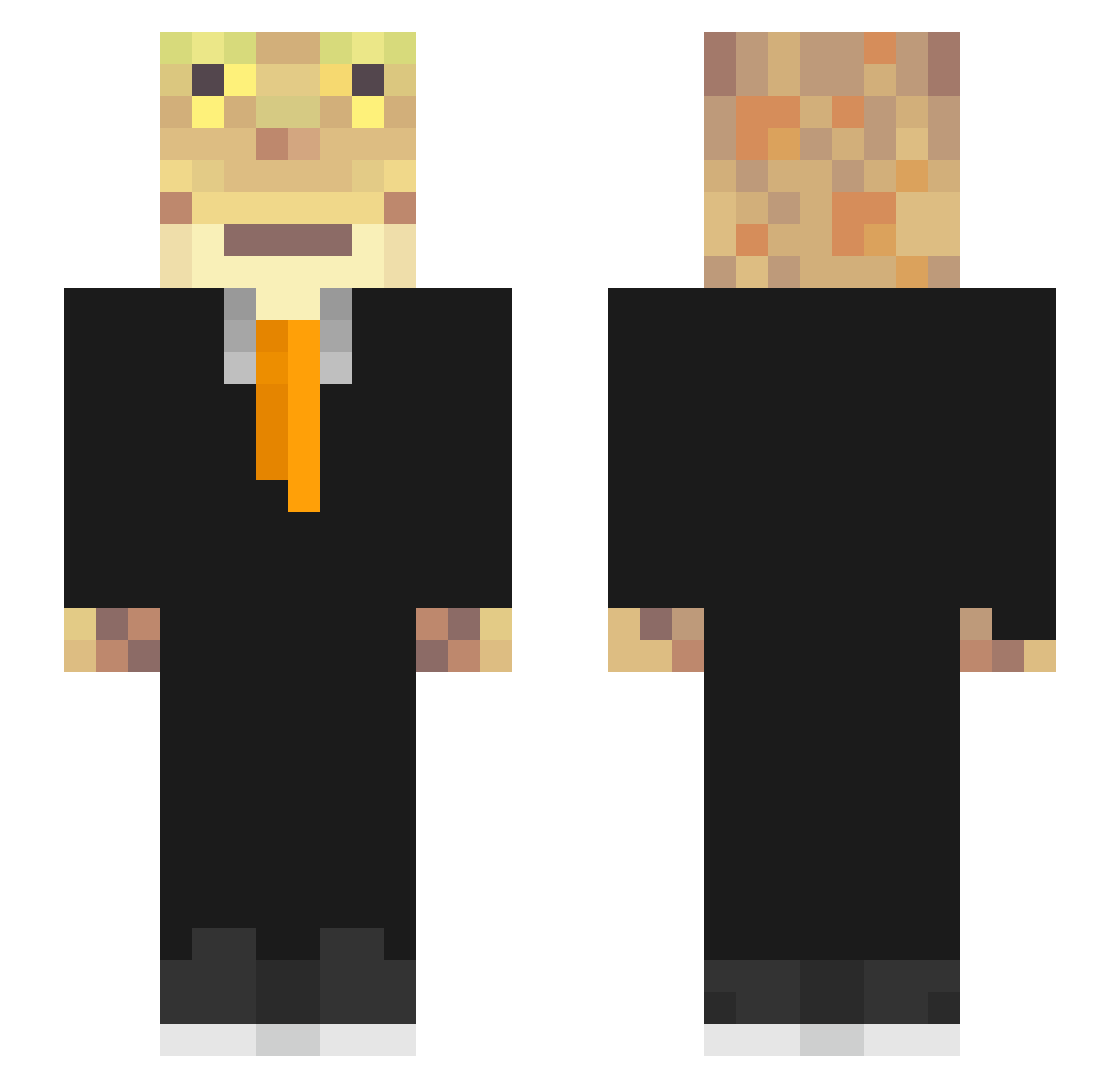 zKeFrank_ Minecraft skin, front and back view