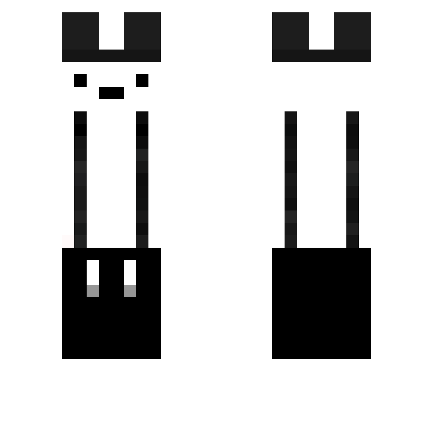PassionB77 Minecraft skin, front and back view
